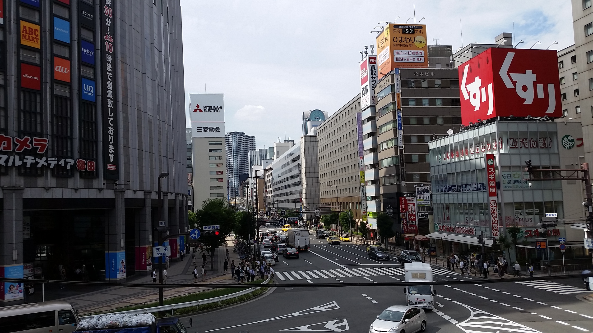 Neat views of Osaka en route to a gig