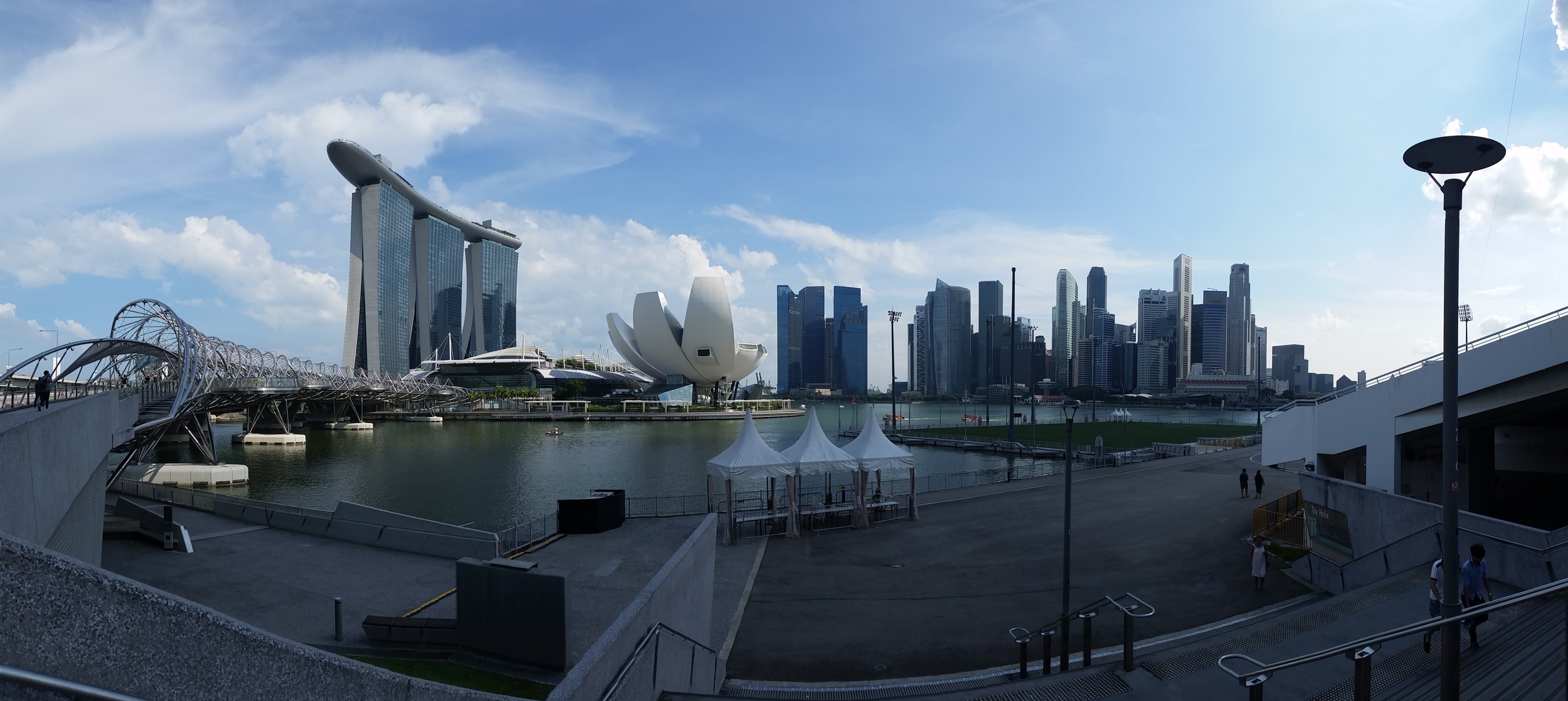 A panorama of Marina Bay and the main commercial district of Singapore