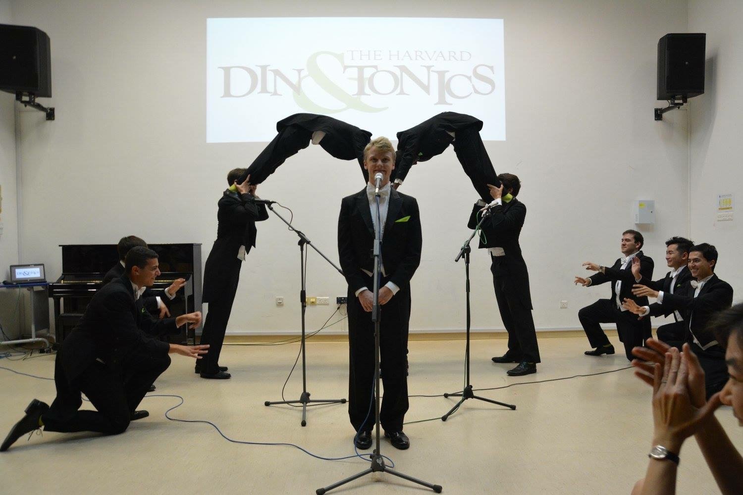 Forming our infamous "McDonalds Girl" arch at one of our junior college performances