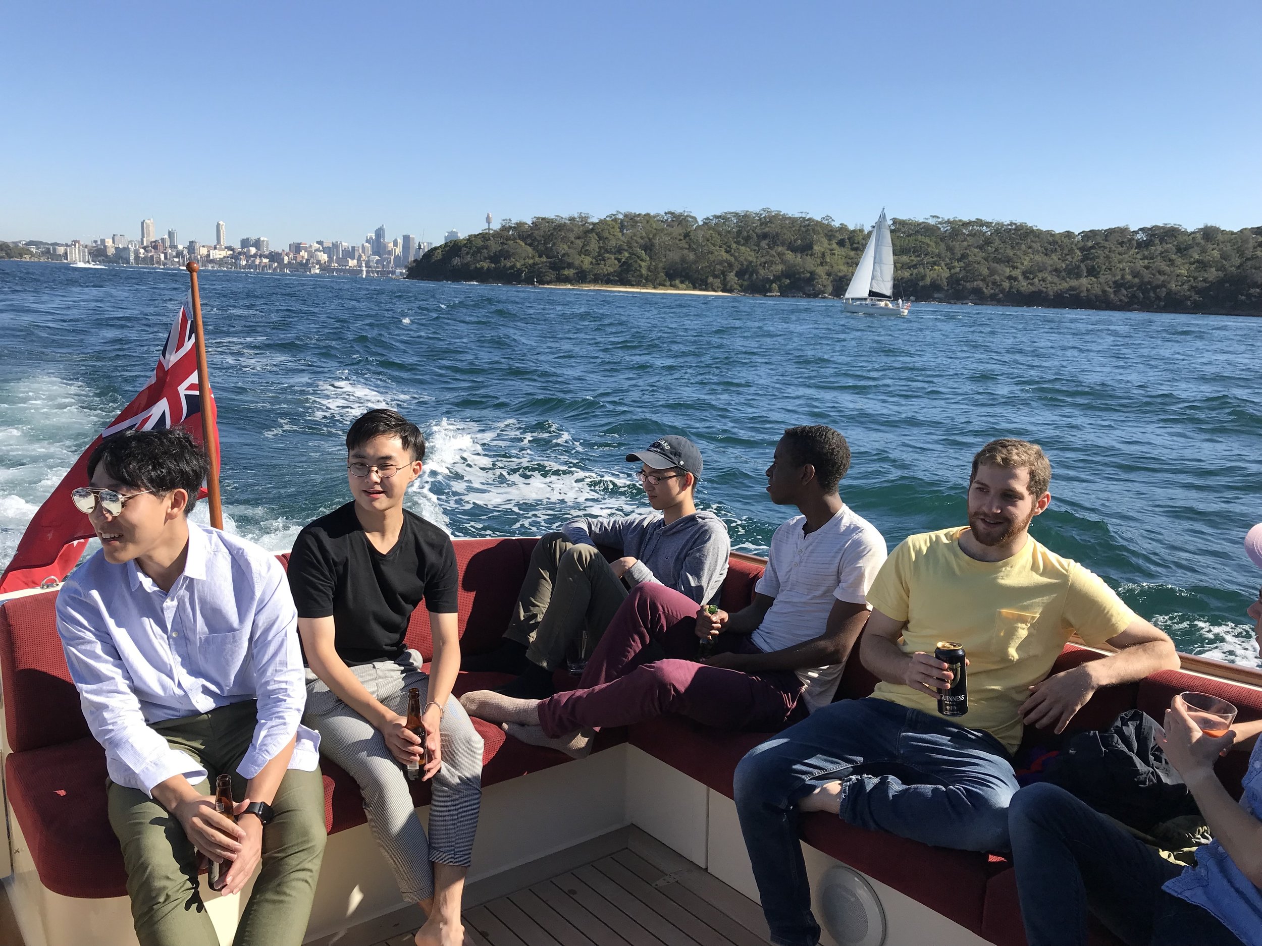 Jubilant Dins boating on the Sydney Harbor! Photo by Kevin Kearns #244