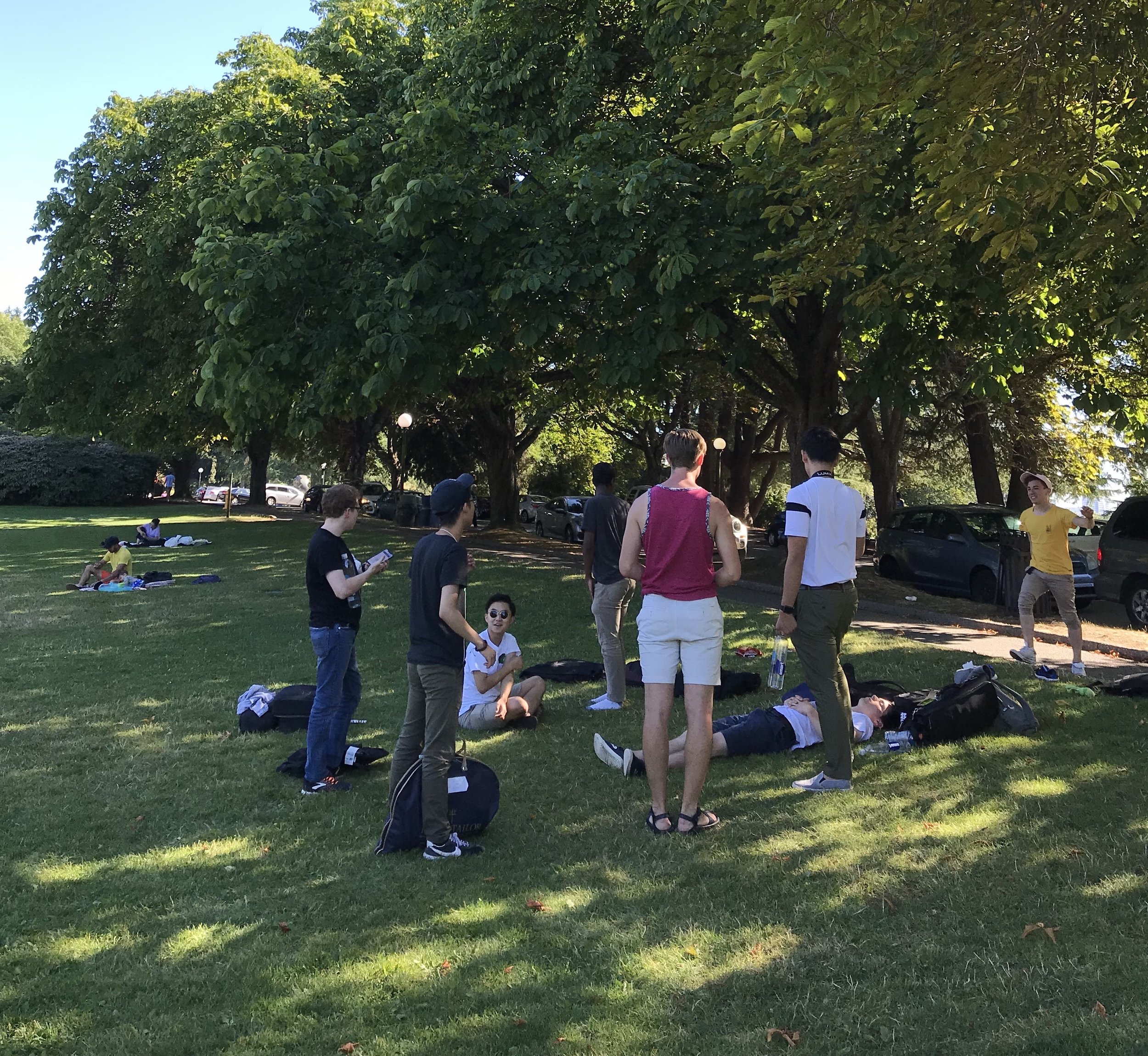 Gathered in Volunteer Park for the first set of Toasts. Photo by Kevin Kearns #244