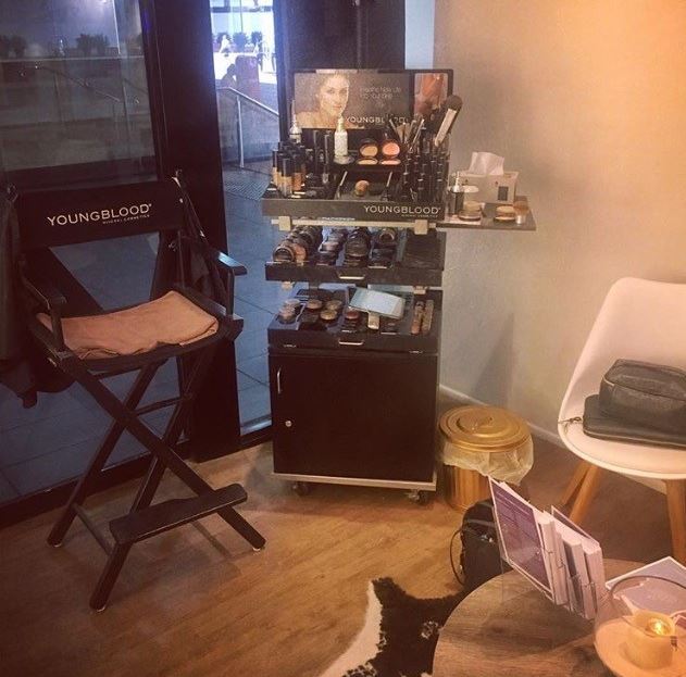 The Youngblood Mineral Cosmetics display at Brazilian Beauty, Creek St. Brisbane.