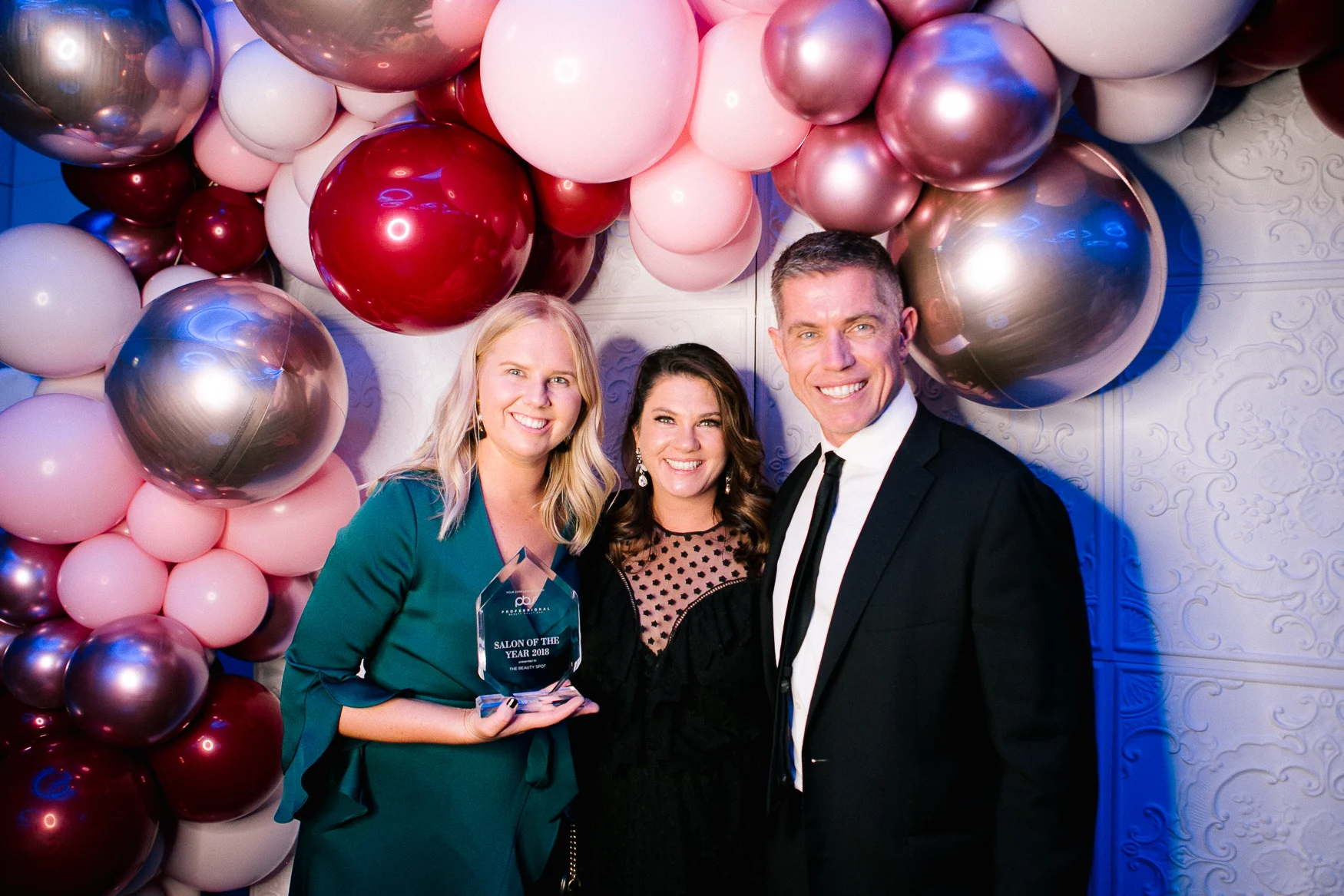 The Beauty Spot salon owner, Christine Ewart with Matt & Lisa Williams