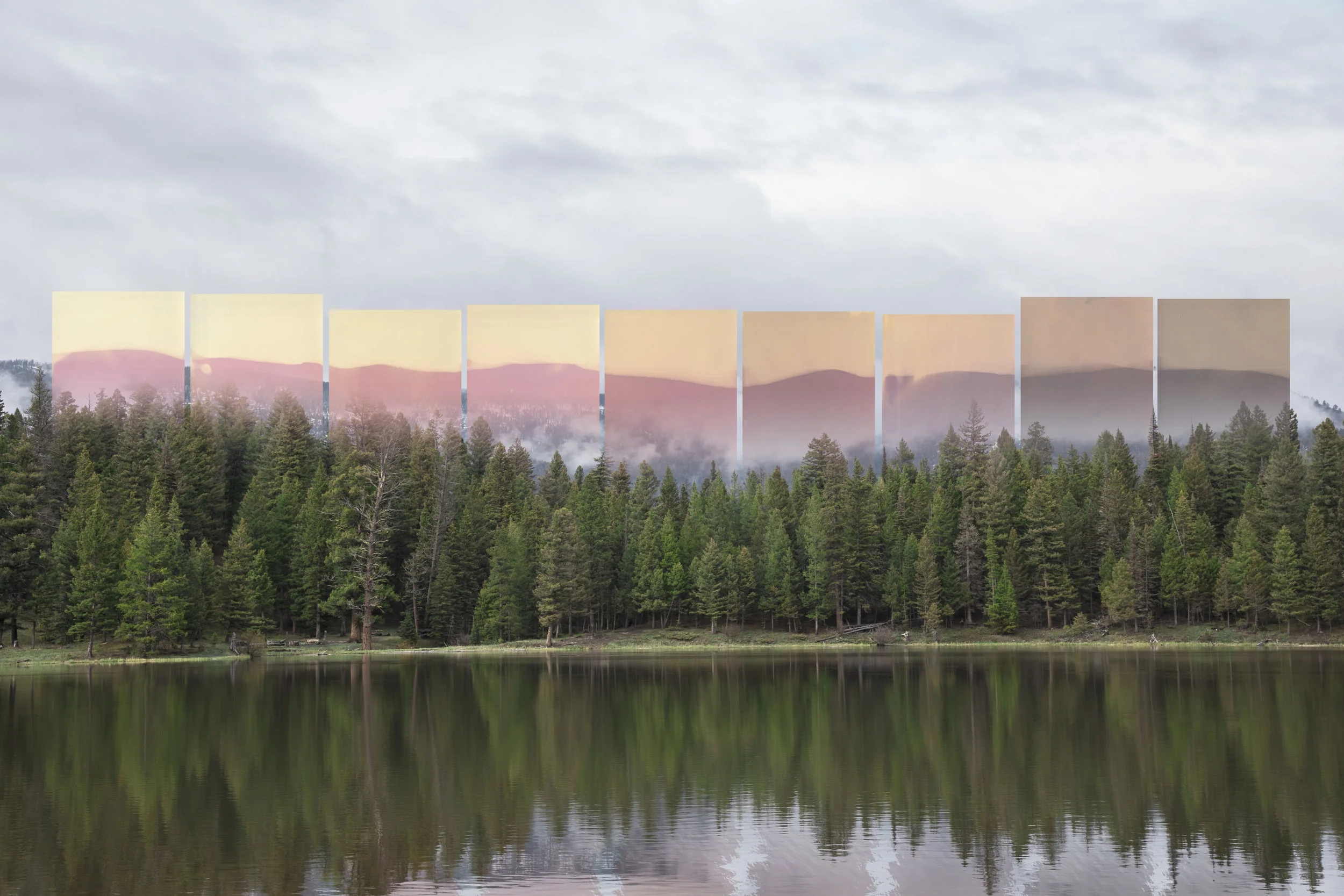 Rat Lake, Montana, April 2016, dipped in lake water, exposed over 9 hours, half fixed.