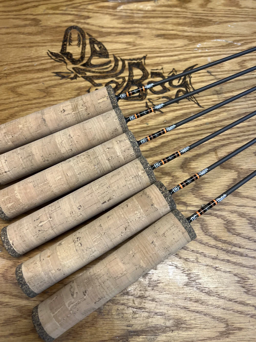 tuned up custom ice fishing rods LTP 40" Spinning Reel Seat This rod stands out on the ice Precision Noodle Noodle Ice Fishing