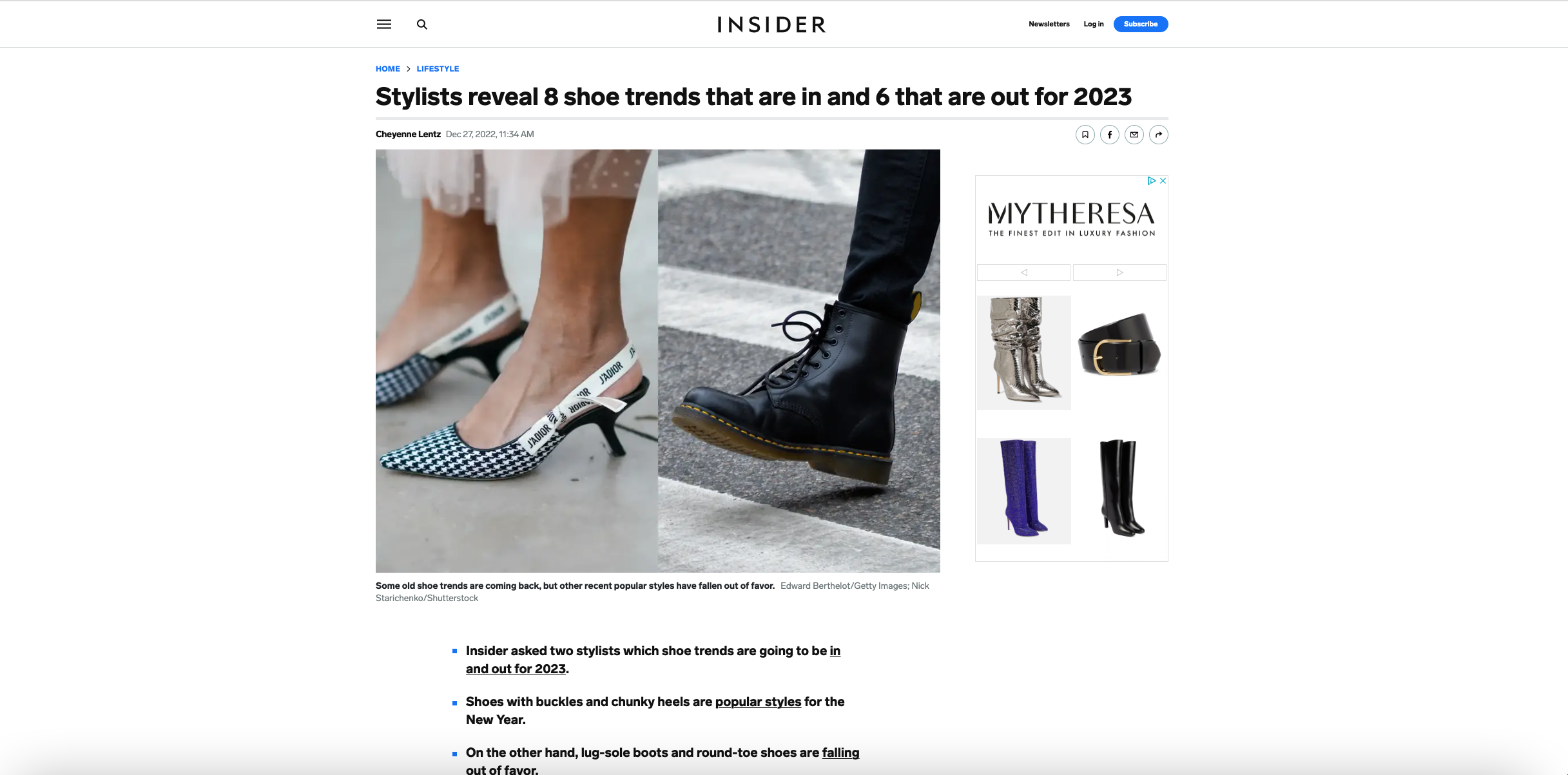 Insider: Stylists reveal 8 shoe trends that are in and 6 that are out for 2023