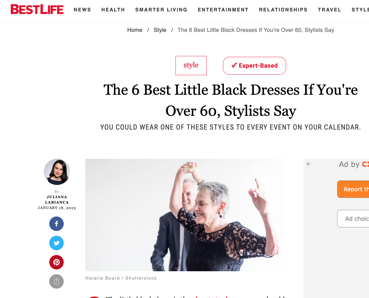 Best Life: The 6 Best Little Black Dresses If You're Over 60, Stylists Say