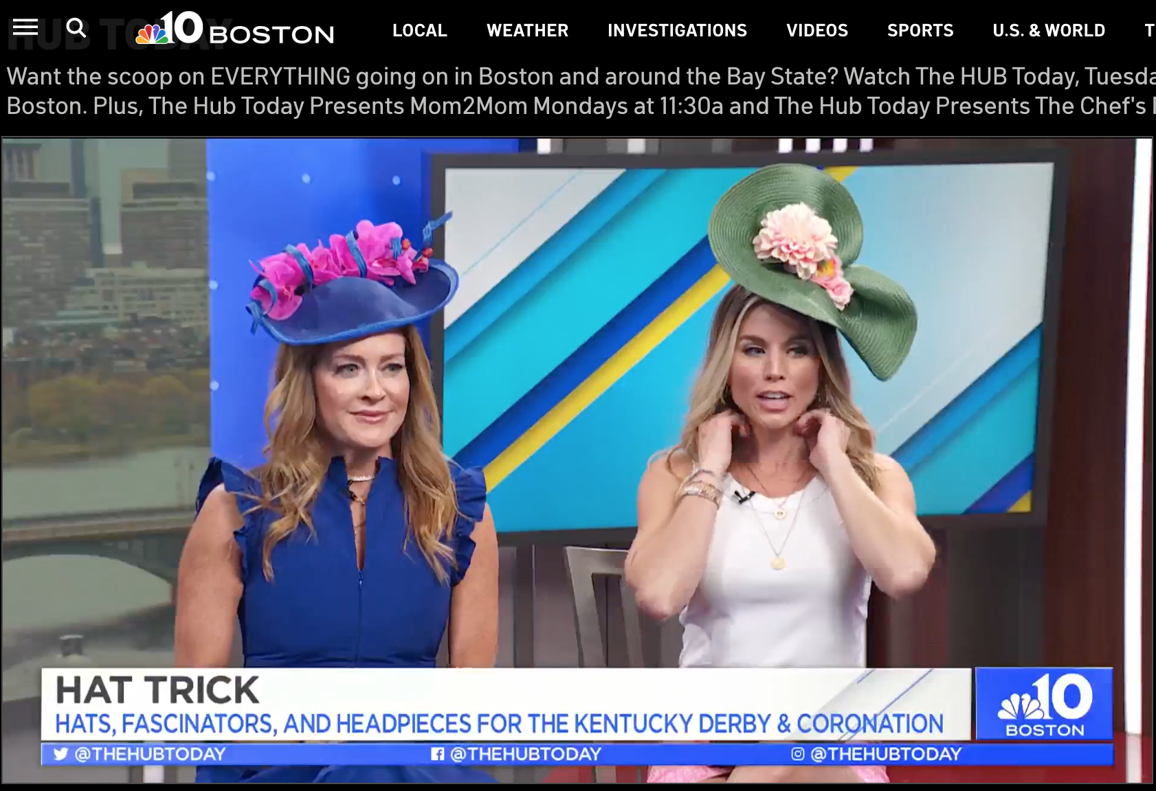 NBC 10 The Hub: Hat, Fascinator and Headpiece Options for Kentucky Derby and Royal Coronation Parties