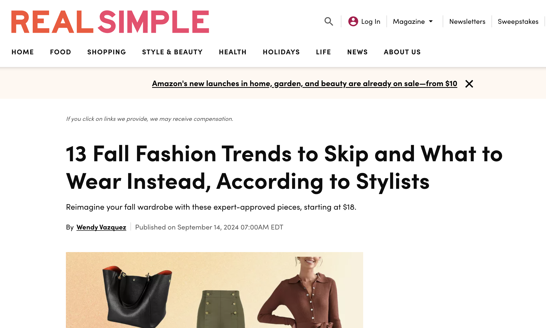 Real Simple: 13 Fall Fashion Trends to Skip and What to Wear Instead, According to Stylists