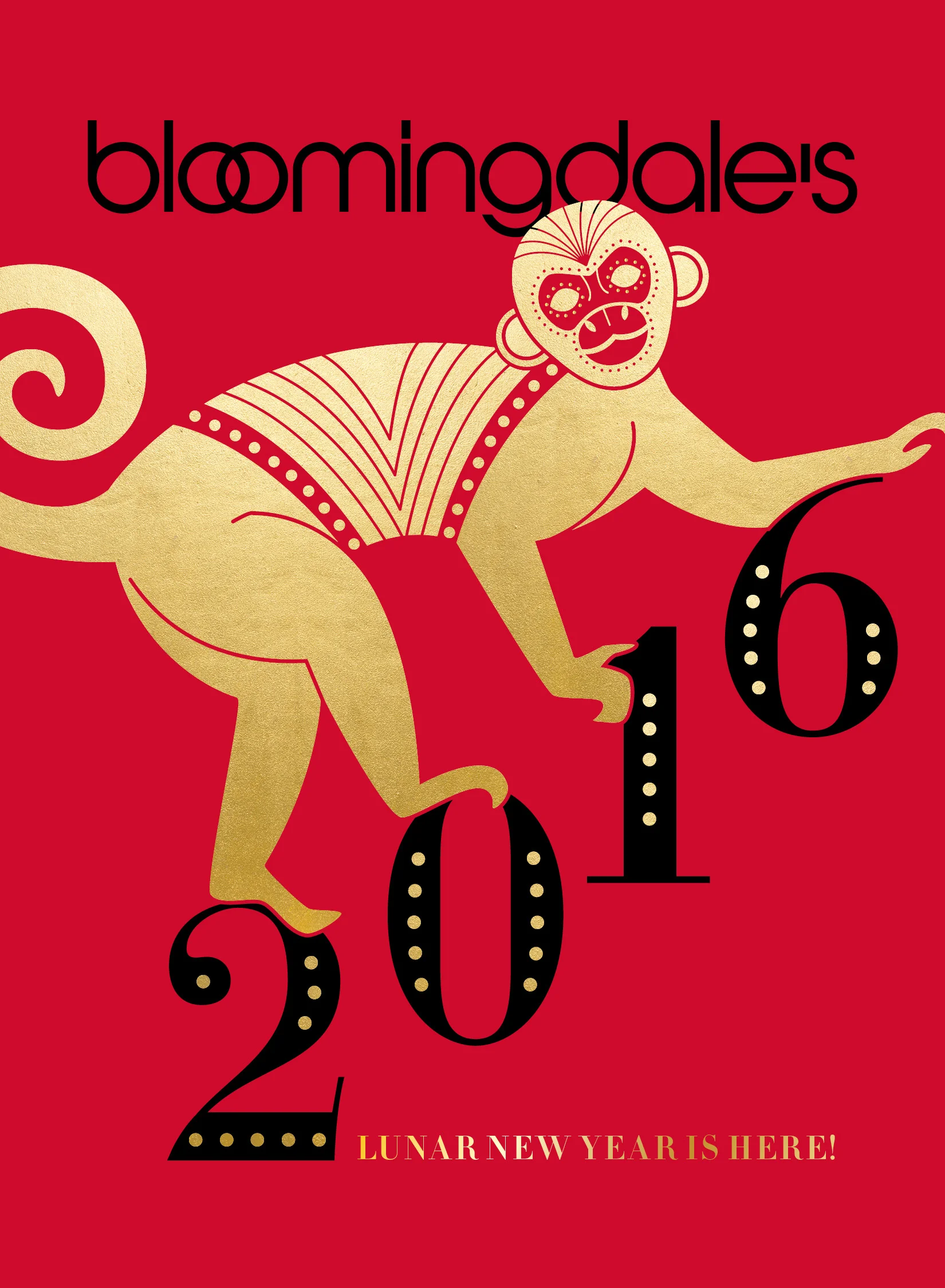  Cover for the Chinese New Year 2016 Catalog using my monkey illustration. 