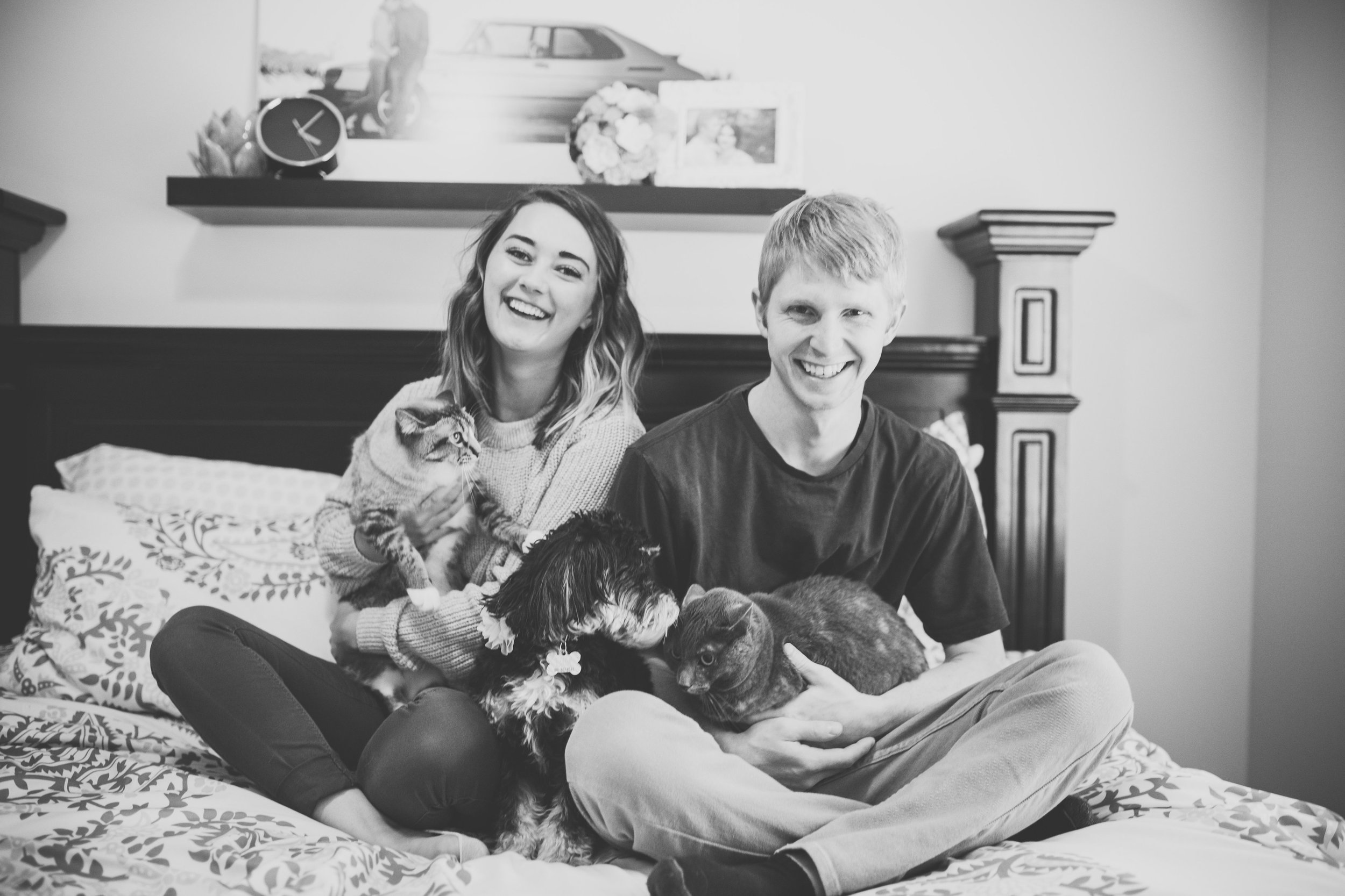 Our photoshoot with Charissa Lee Photography was a blast! We laughed almost the entire time and it was the perfect way to capture our first year as Mr. and Mrs. Here is our family photo with all the fur babies - I'm thinking Christmas cards!