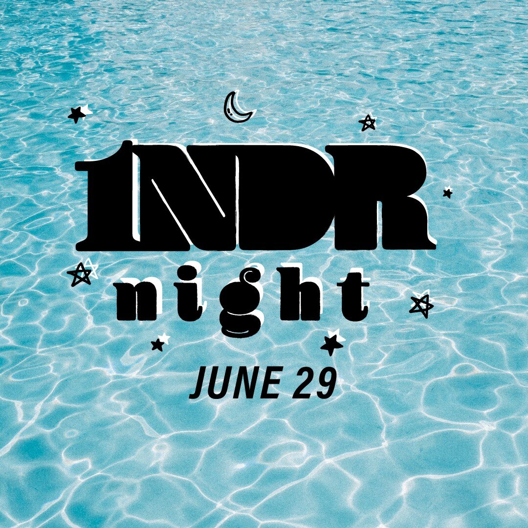 The next 1NDR Night is coming up in 2 short weeks! This will be the first 1NDR night for incoming 6th graders, so we're going to make a splash 💦 BRING YOUR FRIENDS who don't come to youth &amp; dress in clothes you can get wet in + bring a change of