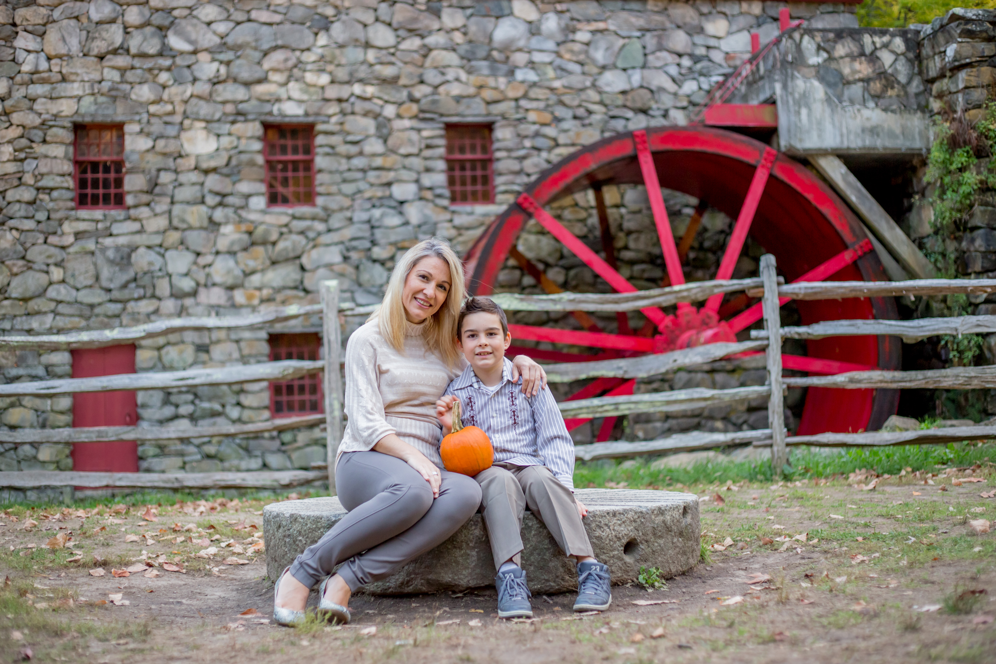 Sudbury MA Grist mill erica pezente fall family photo