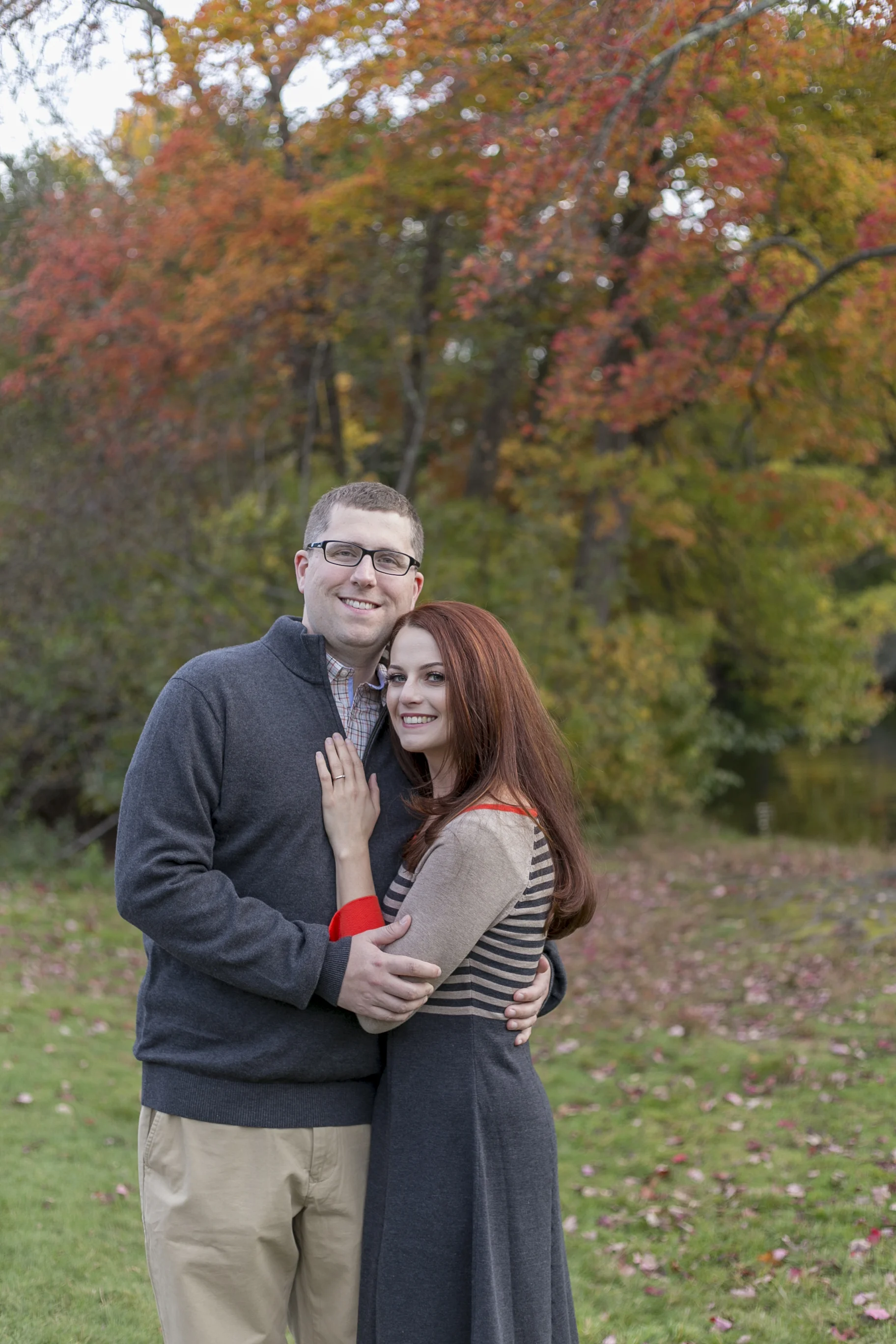 wellesley college fall engagement photo boston photographer