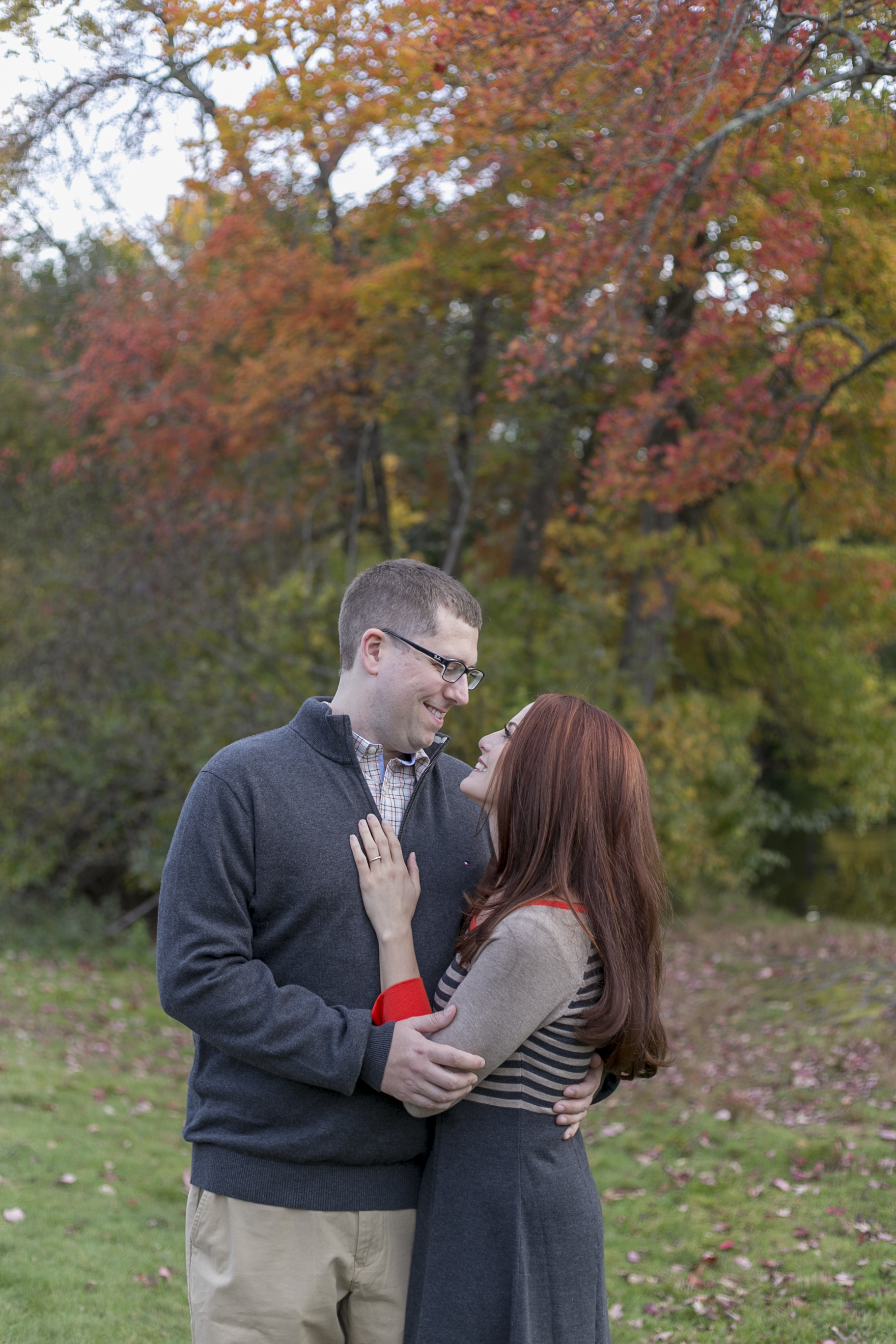 wellesley college fall engagement photo boston photographer 