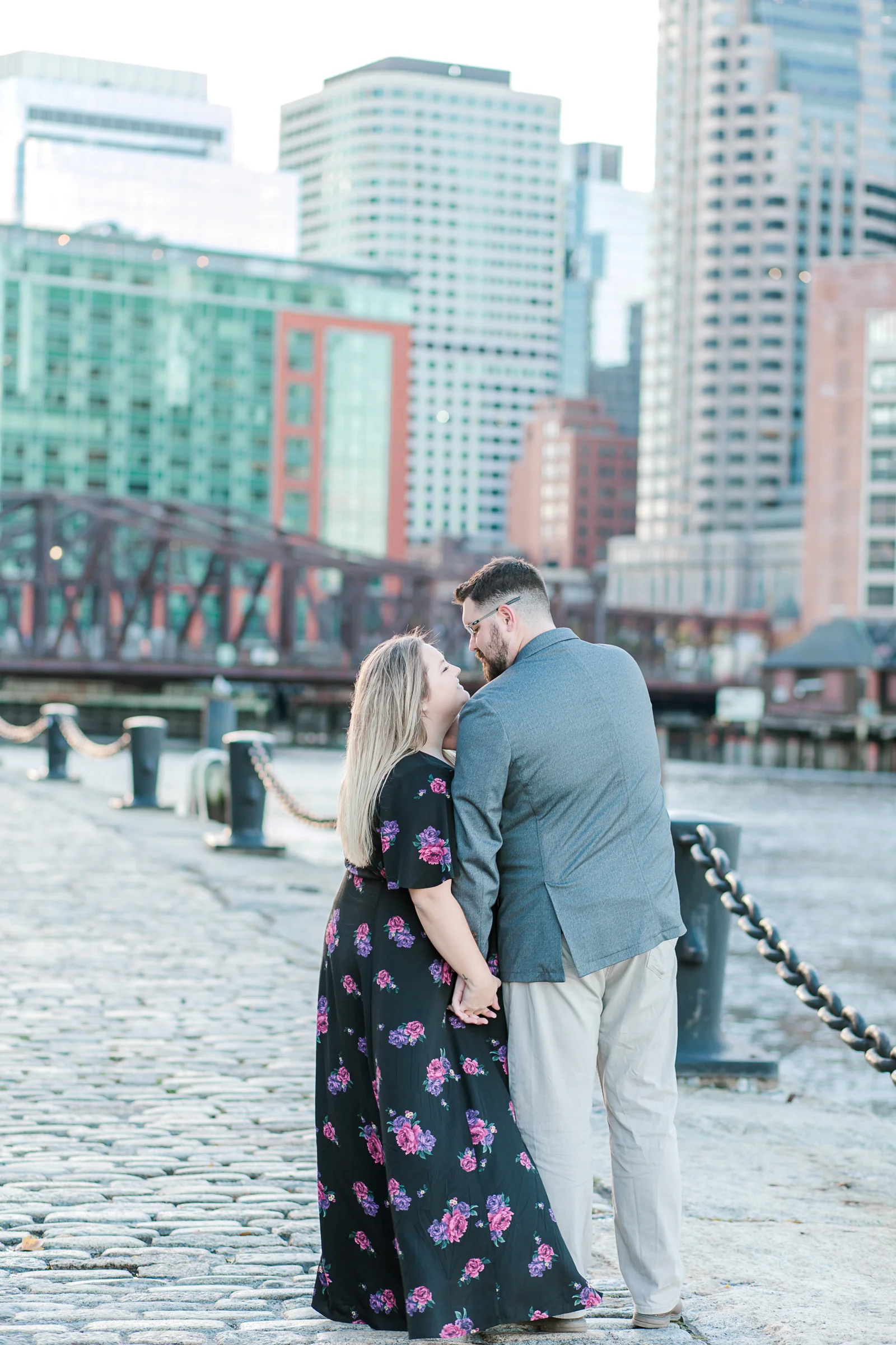 Fan Pier Boston Engagement Photos | Darian &amp; Chris