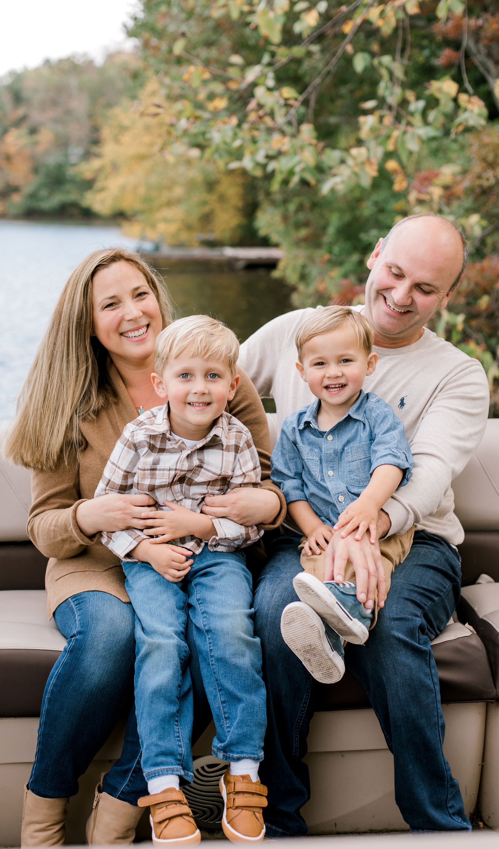 Wrentham Fall Family Lake Photo Session | Meredith 