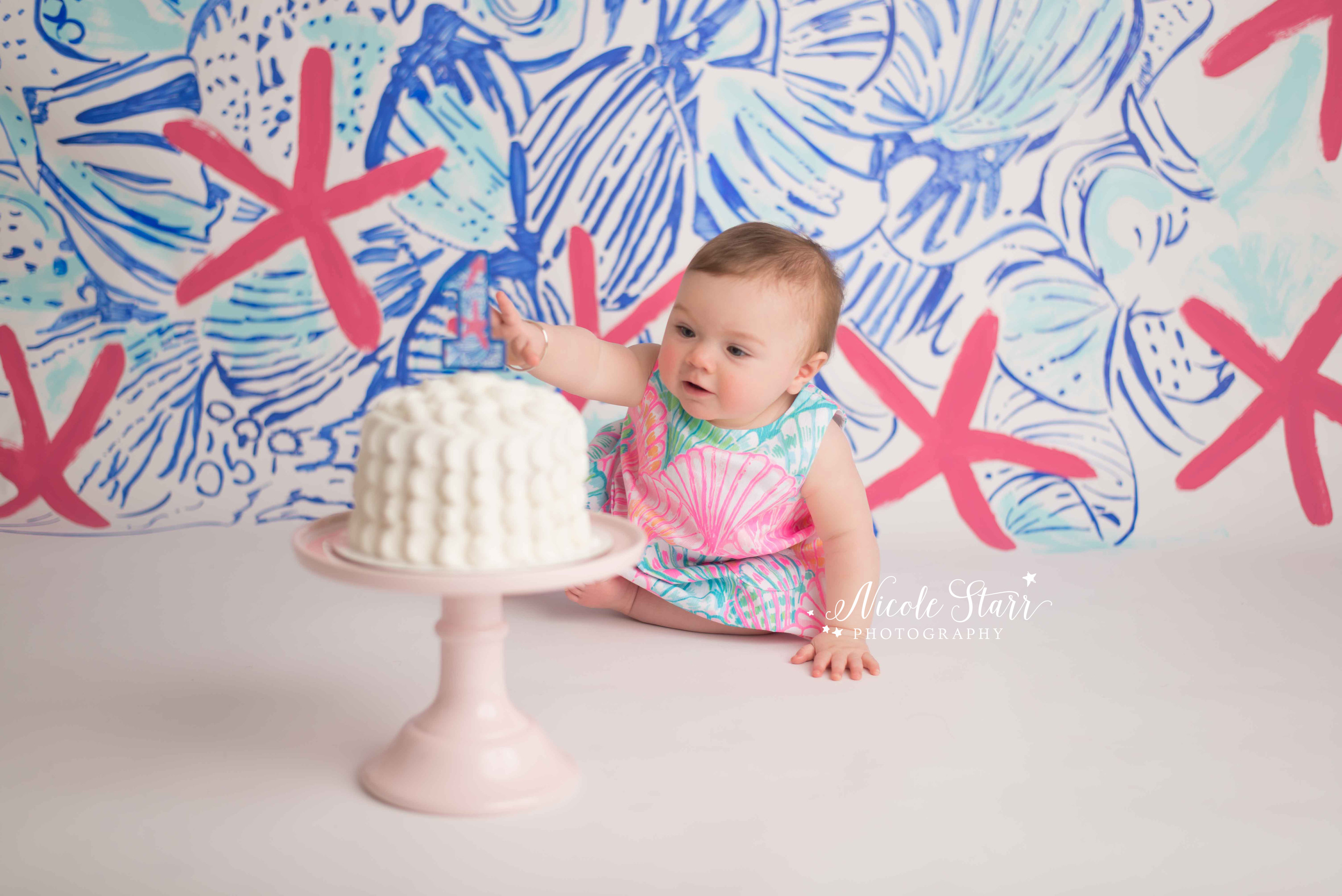 lilly pulitzer cake smash saratoga springs albany baby photography
