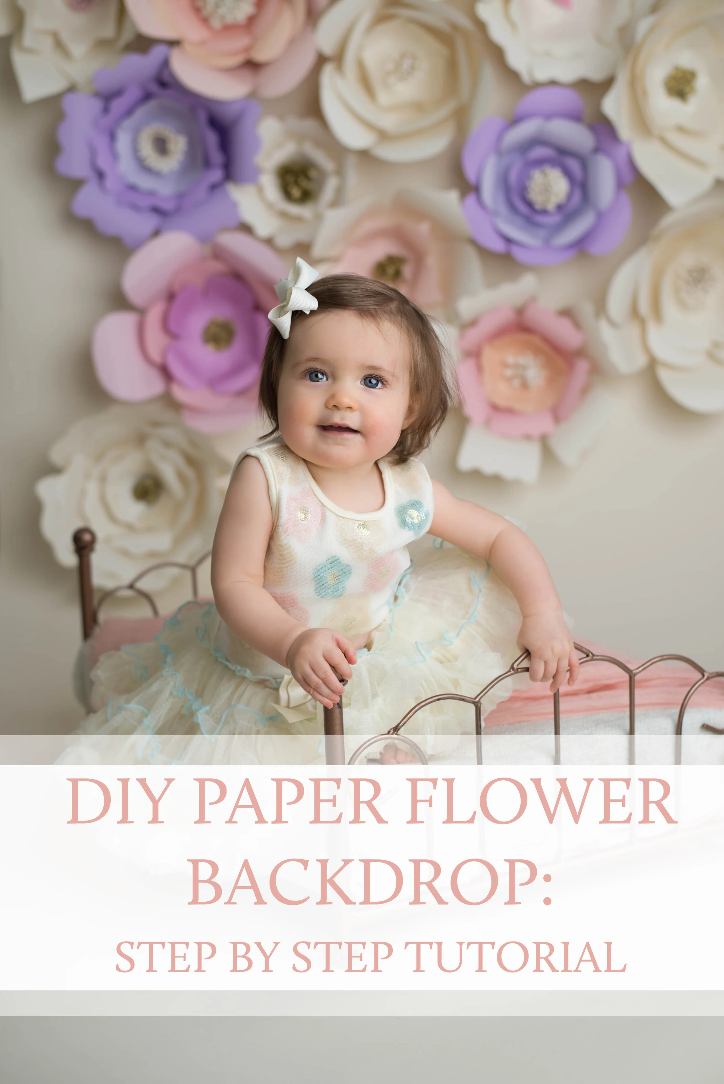 DIY paper flower backdrop step by step tutorial