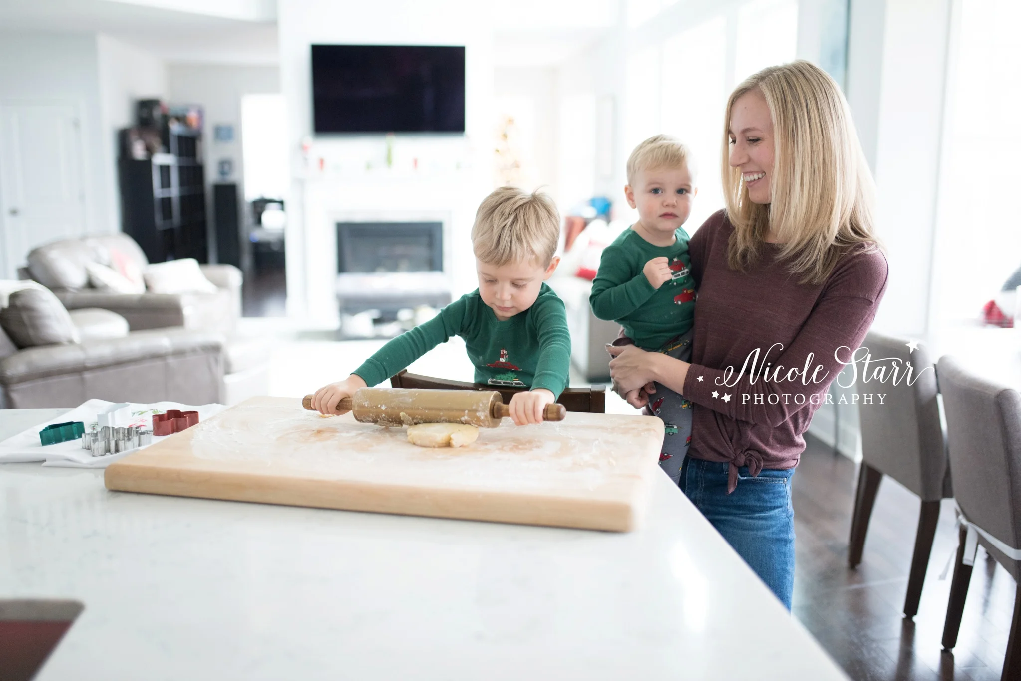 Nicole Starr Photography  |  Holiday cookie baking photo shoot with Saratoga Springs lifestyle photographer  |  Family photo session  |  Life inspired portraits  |  Family photos at home  |  Saratoga Springs family photographer