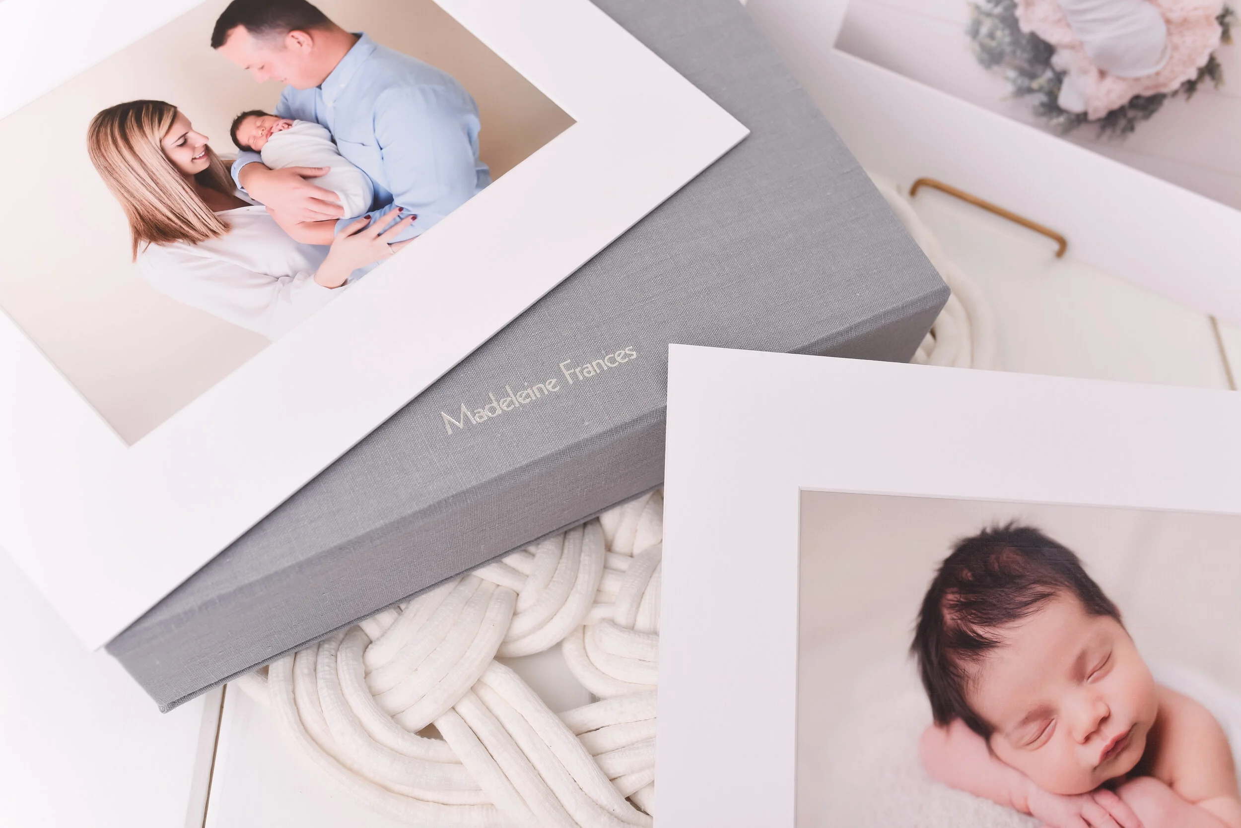 Nicole Starr Photography introduces new collection box with matted portraits, RedTree collection boxes, collection boxes, fine art prints, print your portraits, newborn portraits in collection box, heirloom albums, heirloom products