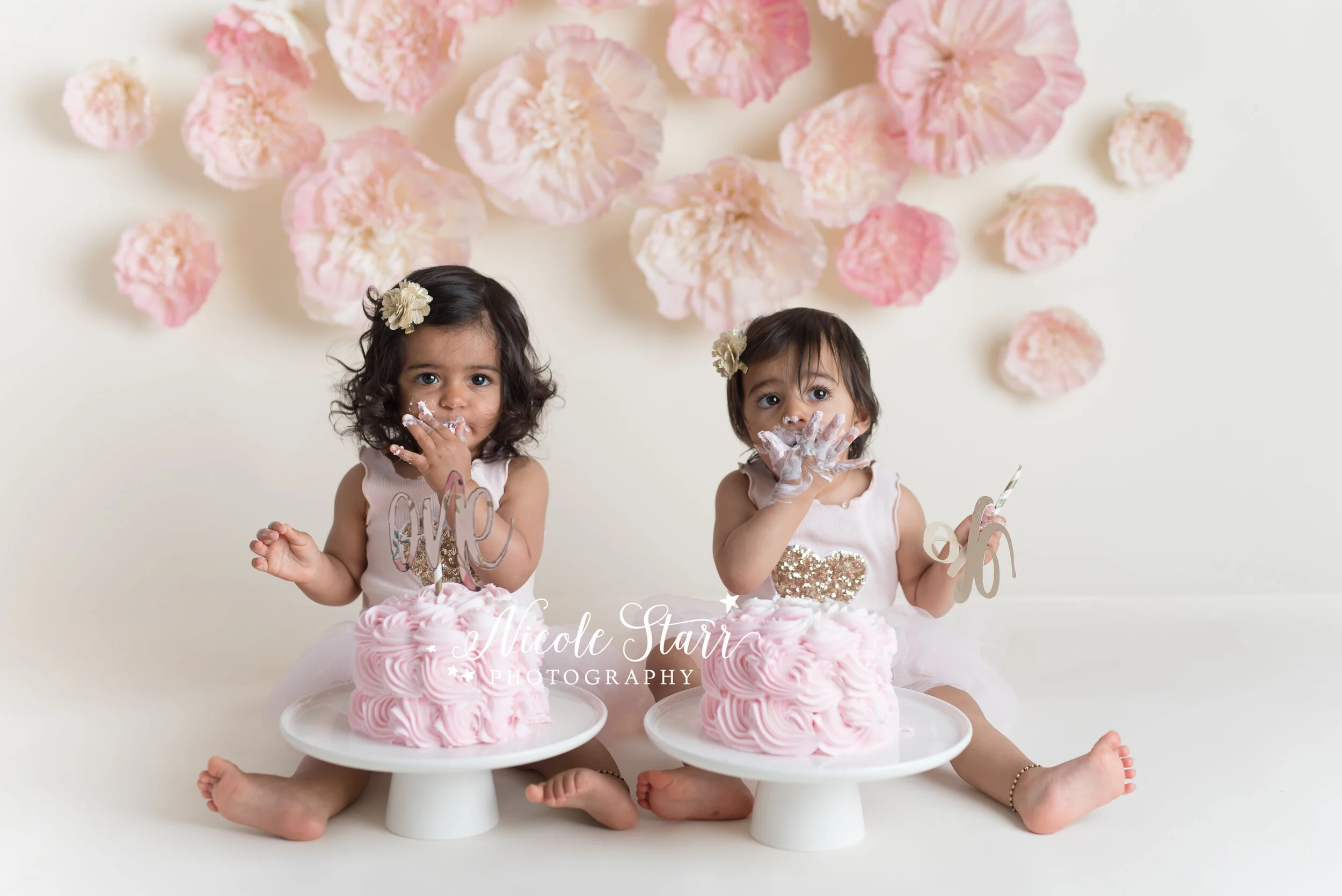 Floral Cake smash inspiration for a popular theme by Nicole Starr Photography | Saratoga Springs Cake Smash Photographer | Boston Cake Smash Photographer | Saratoga Springs Family Photographer | Boston Family Photographer | Delmar NY Cake Smash Phot…