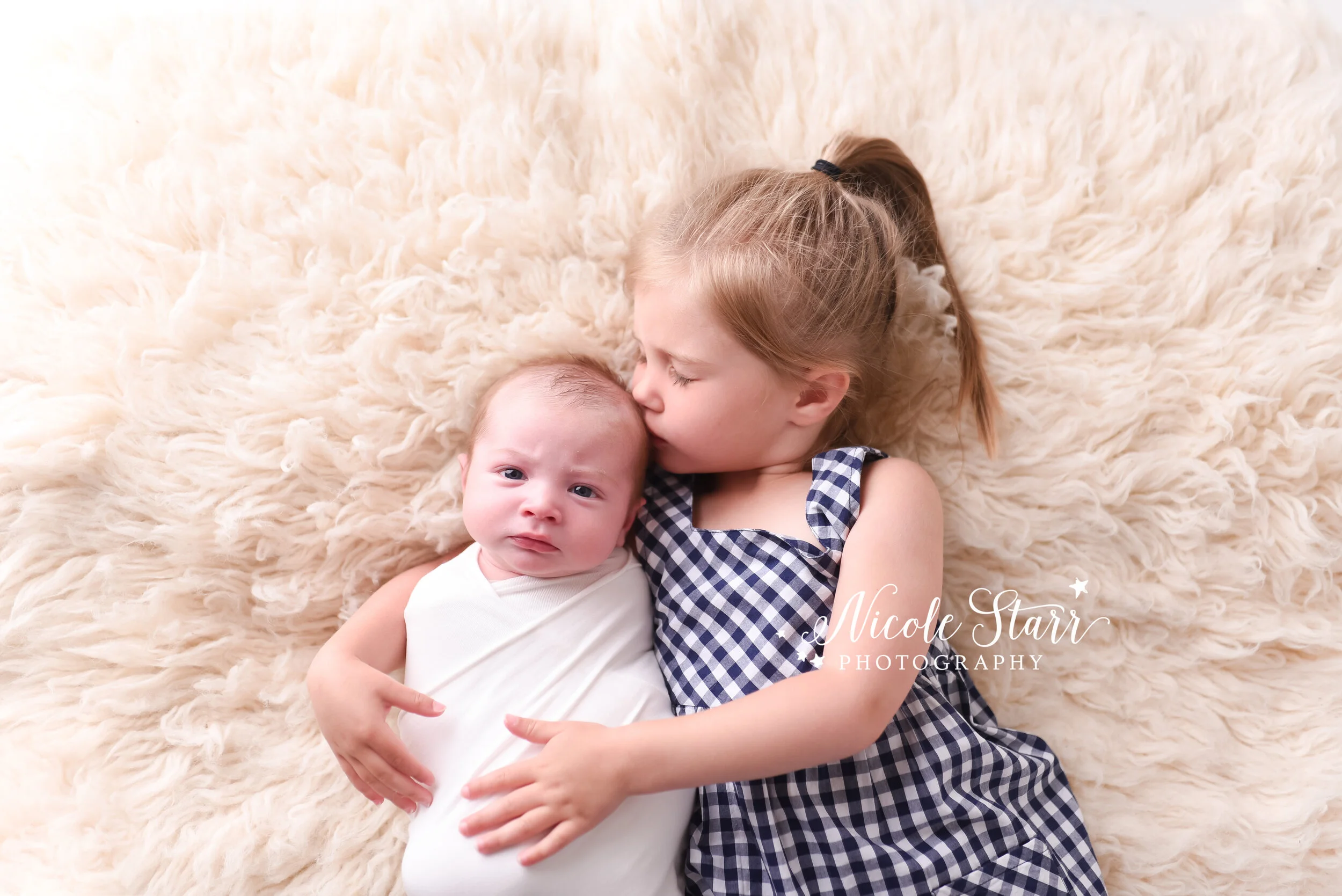 Studio Newborn Portraits for Baby Boy &amp; Big Sister by Nicole Starr Photography | Nicole Starr Photography | Saratoga Springs Newborn Photographer | Boston Newborn Photographer | Upstate NY Newborn Photographer | Newborn Photographer&nbsp;| Delma…