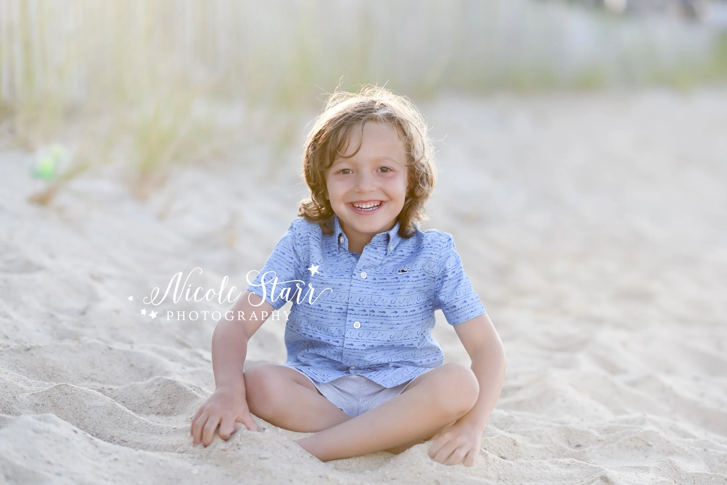 sunset family portraits at Corporation Beach photographed by Cape Cod family photographer Nicole Starr Photography