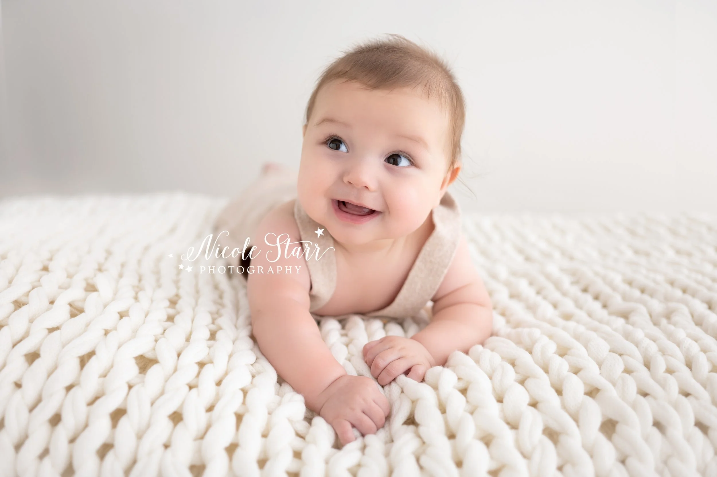 6 month milestone portraits with Saratoga Springs Baby Photographer