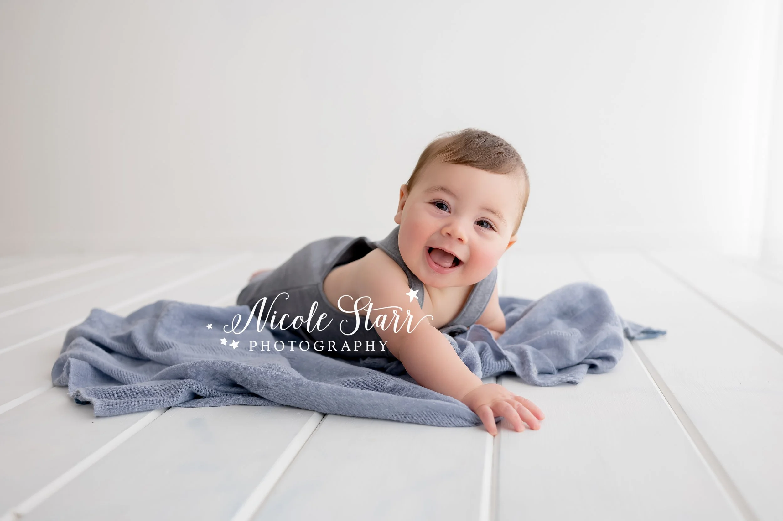 Six Month Milestone Portraits for Baby Luke