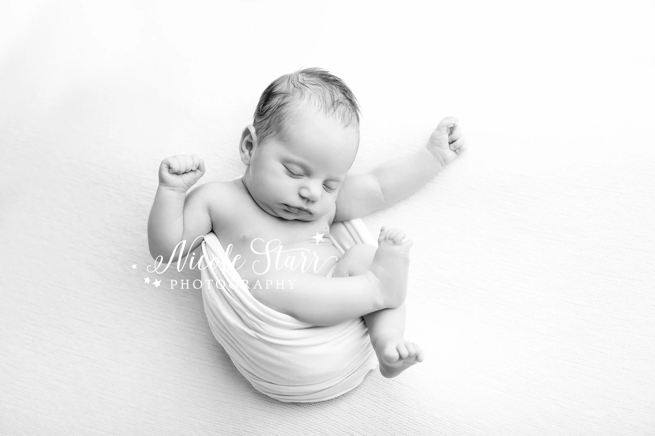 Baby Starr | Classic Black & White Newborn Portraits of Adelaide Olivia