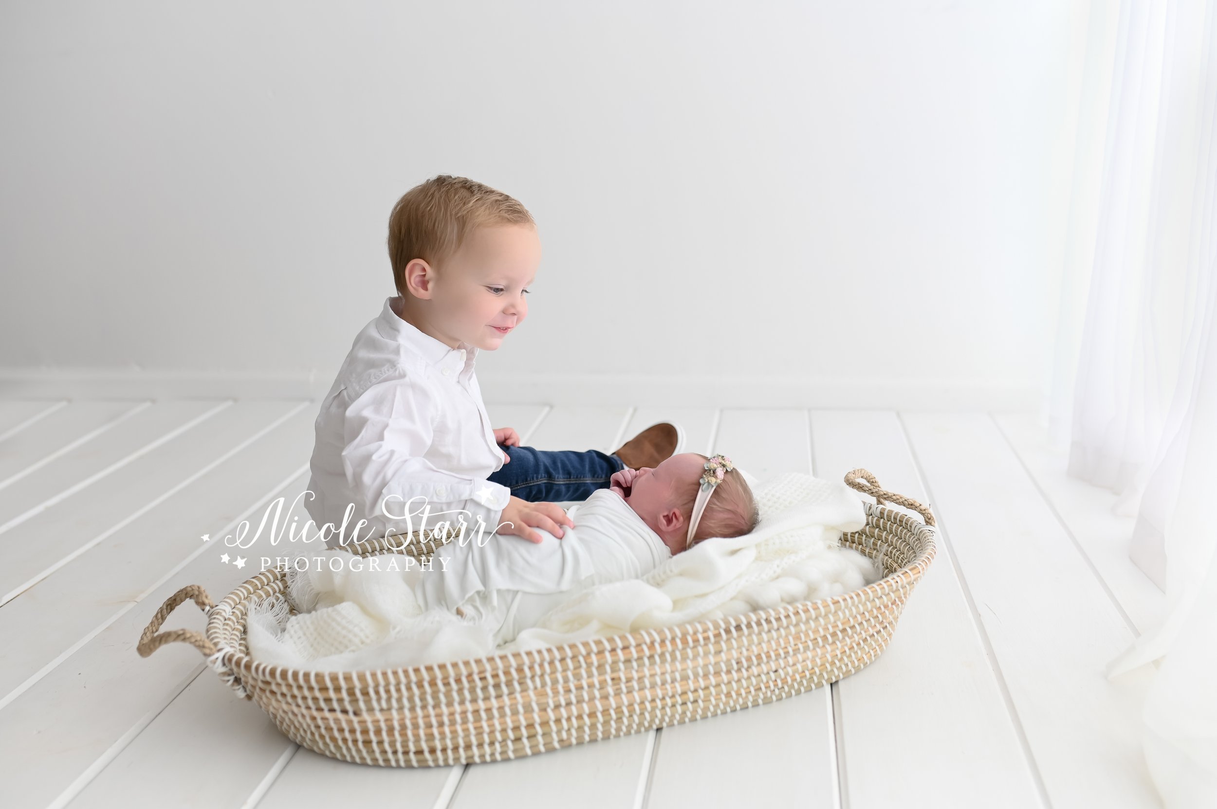 Studio Newborn portraits with our new Moses basket prop — Saratoga Springs  Baby Photographer, Nicole Starr Photography