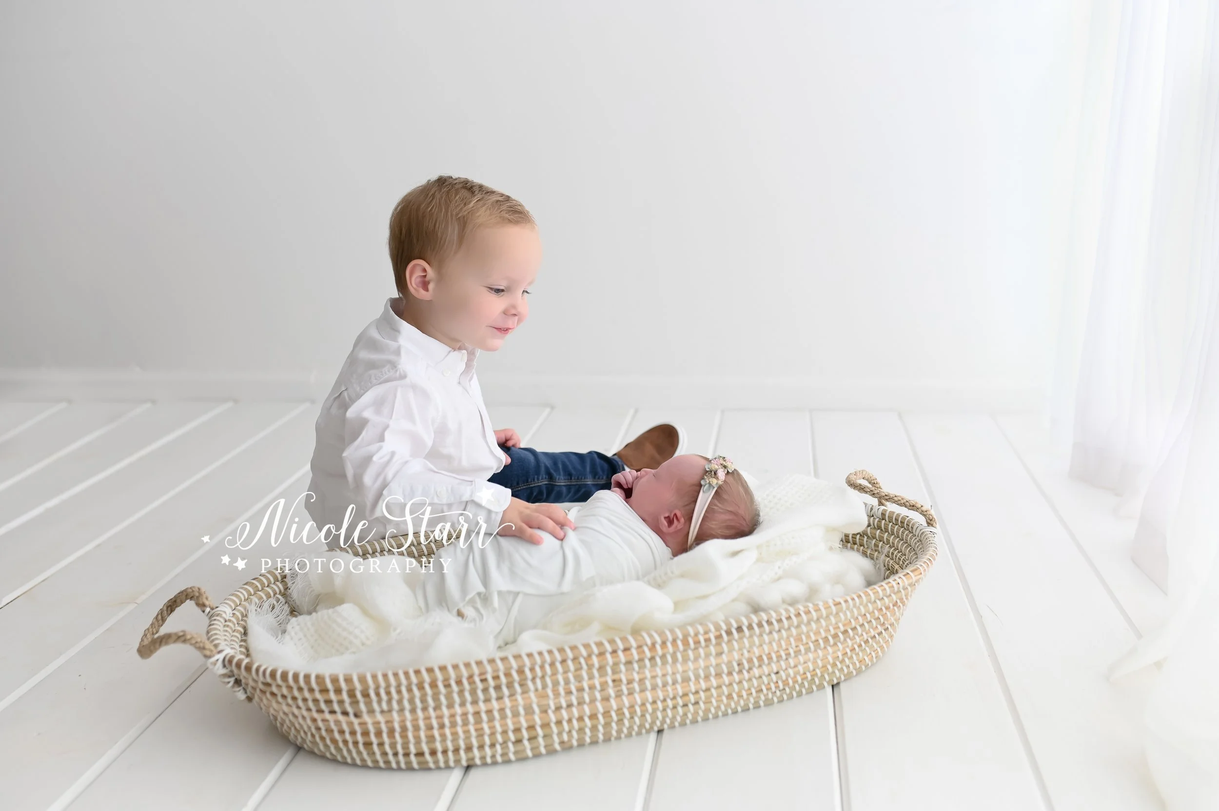 Studio Newborn portraits with our new Moses basket prop — Saratoga Springs  Baby Photographer, Nicole Starr Photography