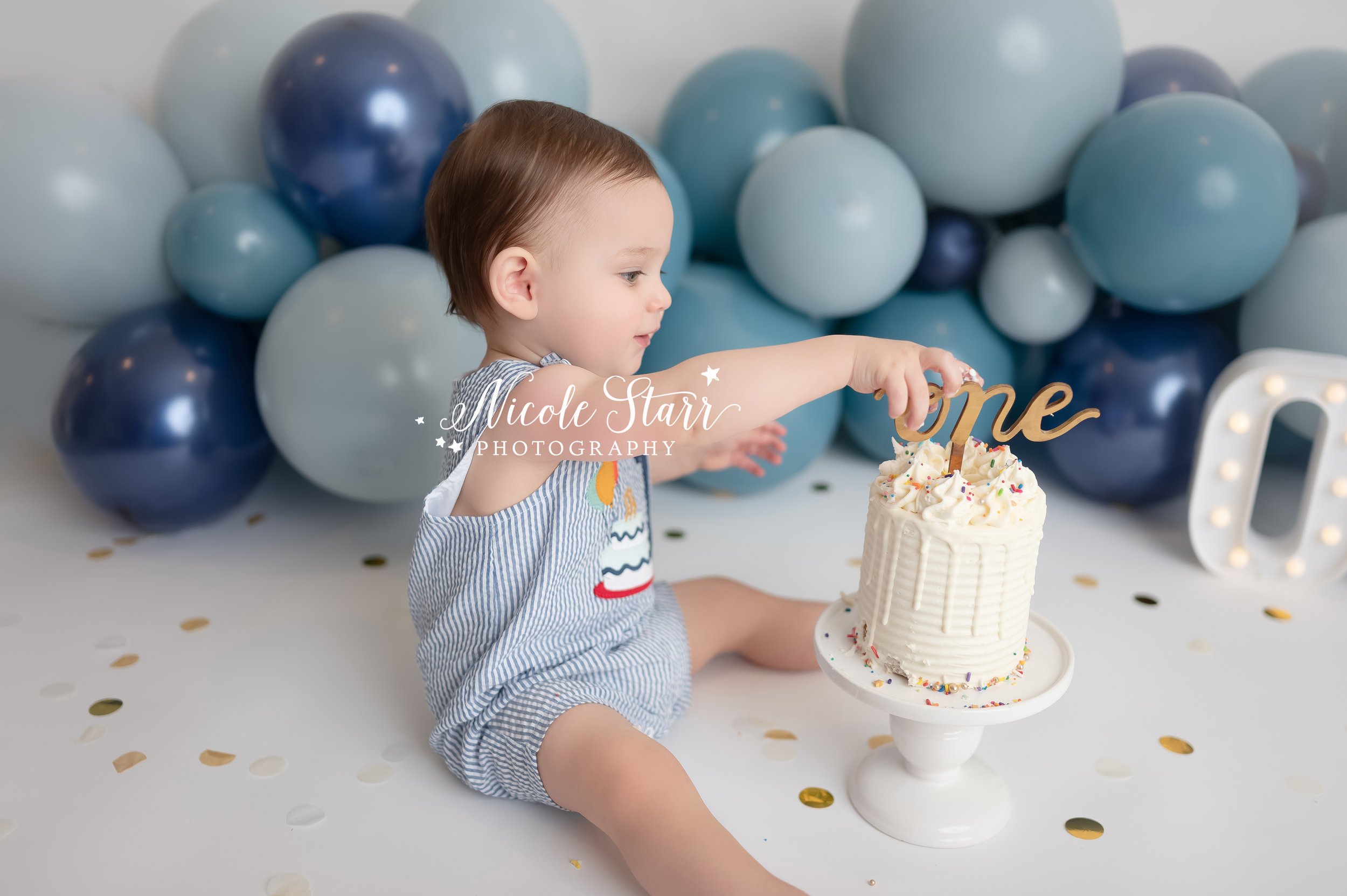 Baby Blue Smash Cake