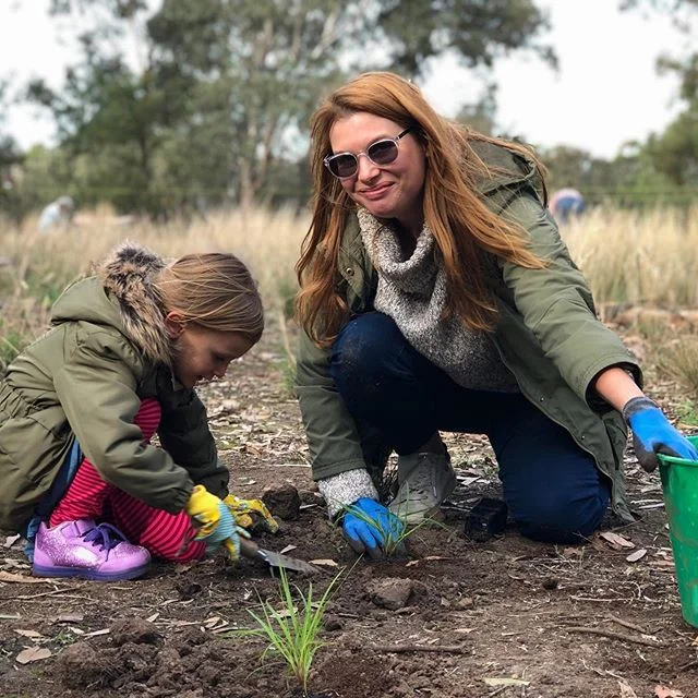 We ARE part of the 'Regeneration' ! Feeling inspired after seeing @2040film we spent the afternoon planting Indigenous Native Grasses at our local parklands @darebinparklands and felt a great sense of community and collective focus. And the girls lov