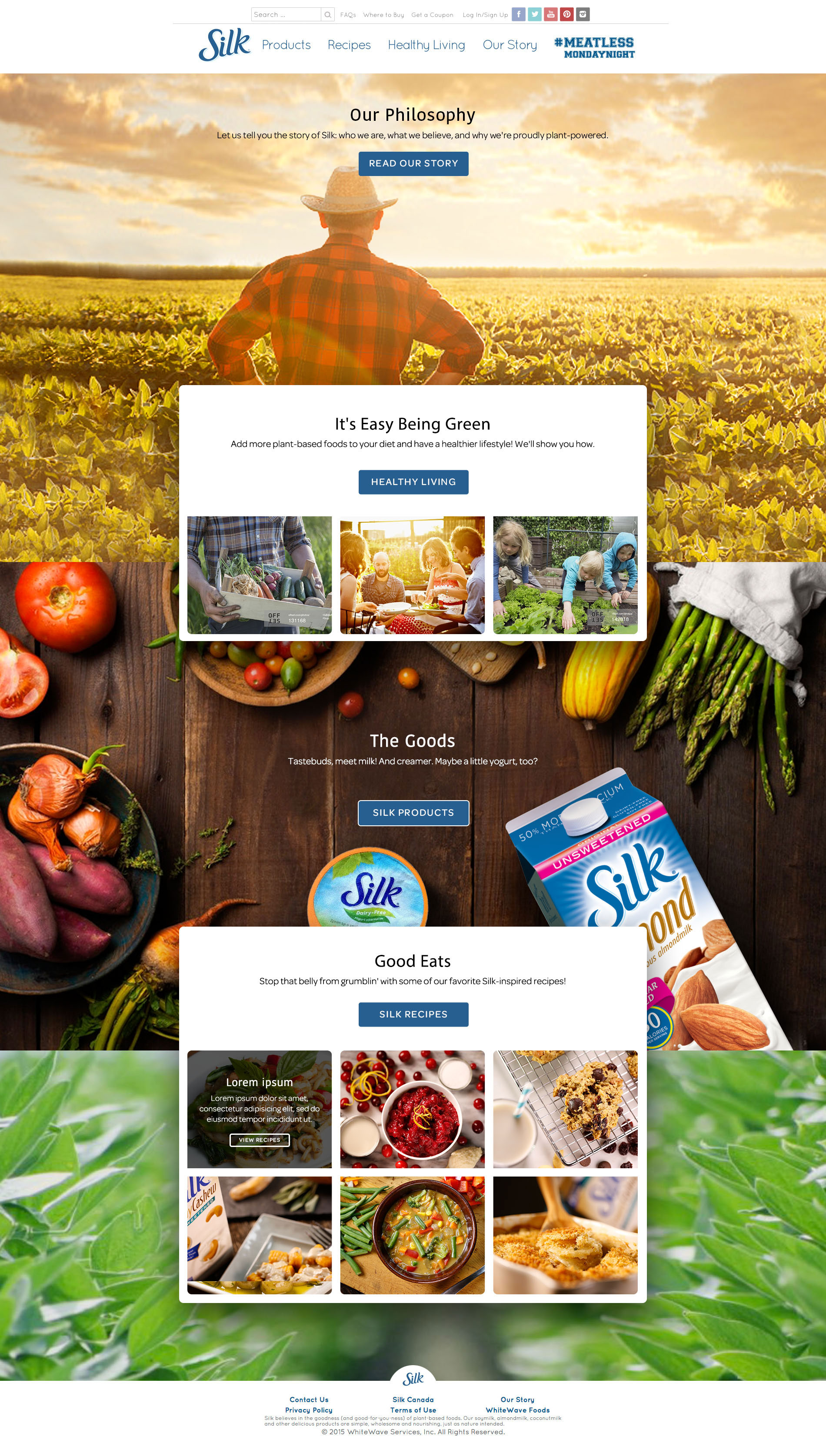 Silk home page redesign