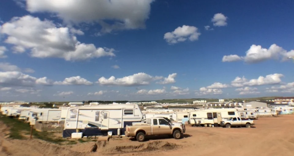 RV park that are homes of the oil workers in Watford City, ND. (Credit: Tom Haines )