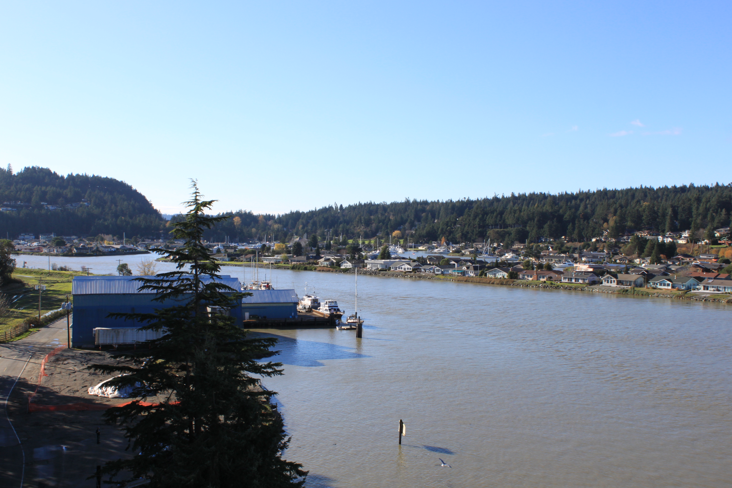 View from the Swinomish Channel Bridge Overlooking Part of the Reservation. (Credit: Ali Johnson) 