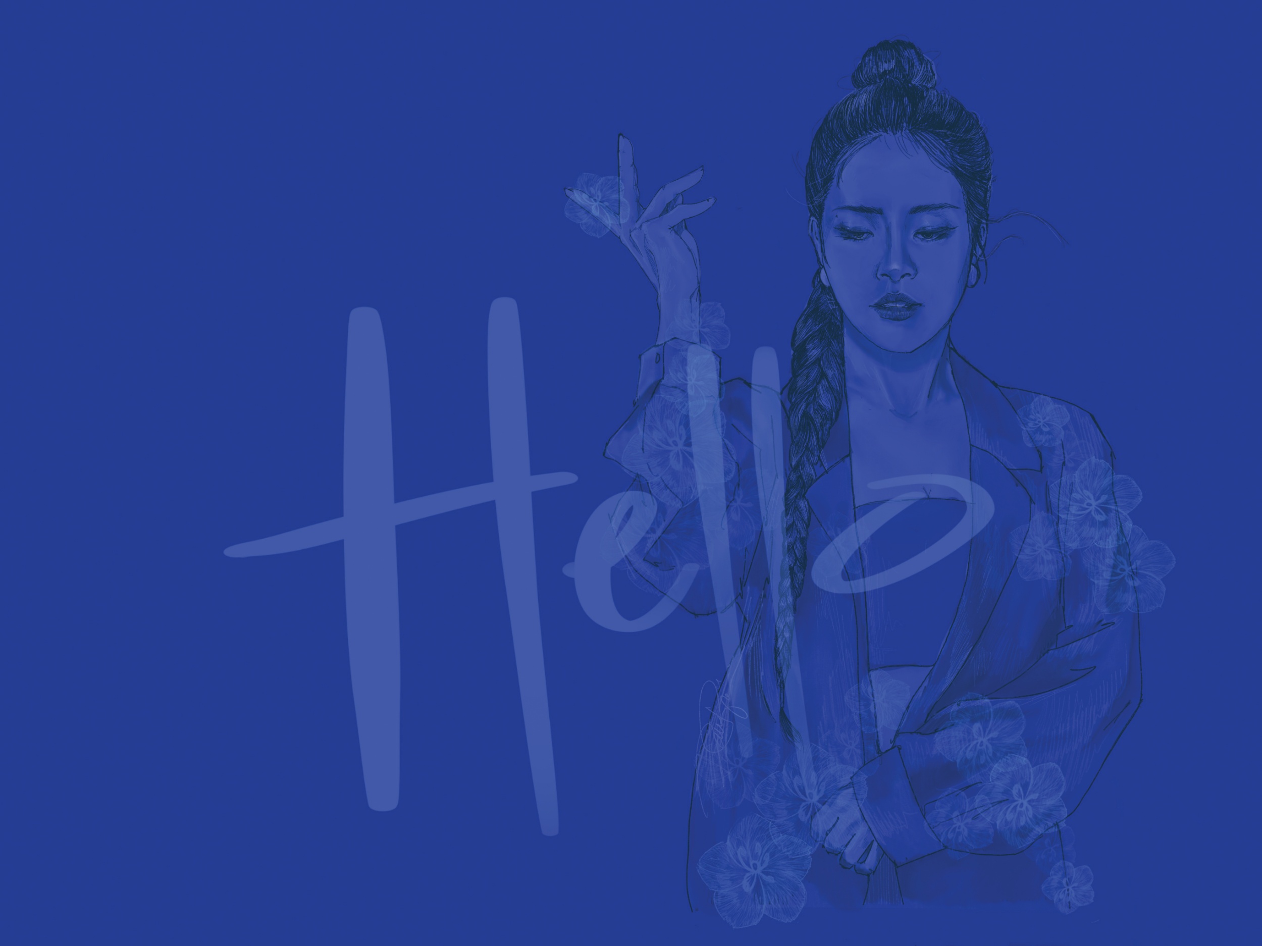 Hello - Blue Blossom