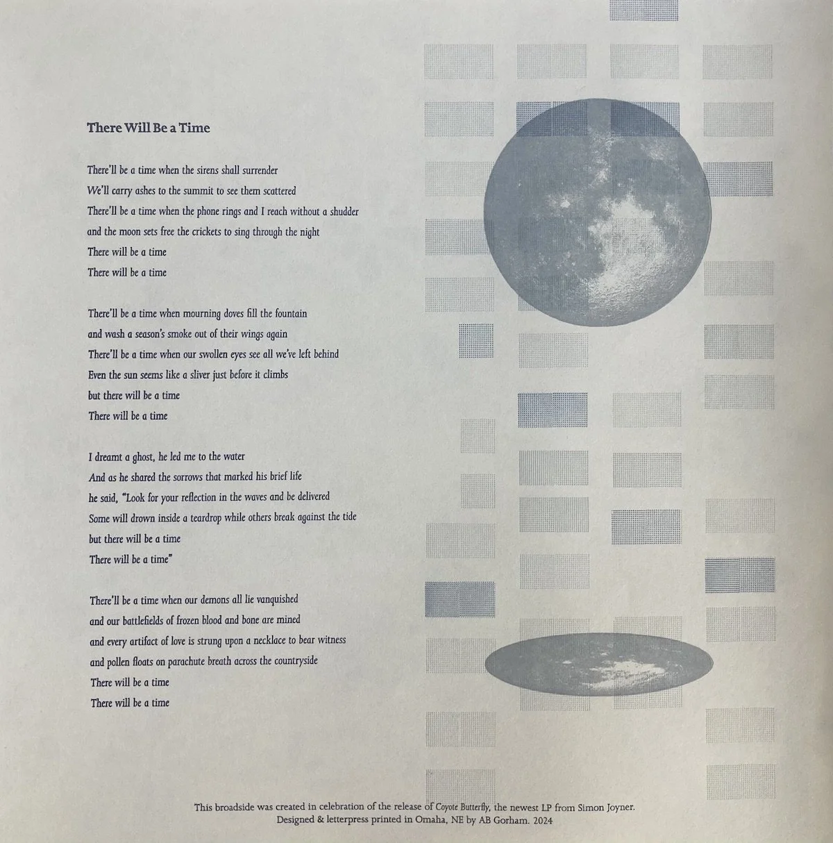 Simon Joyner_Coyote Butterfly_limited broadsheet