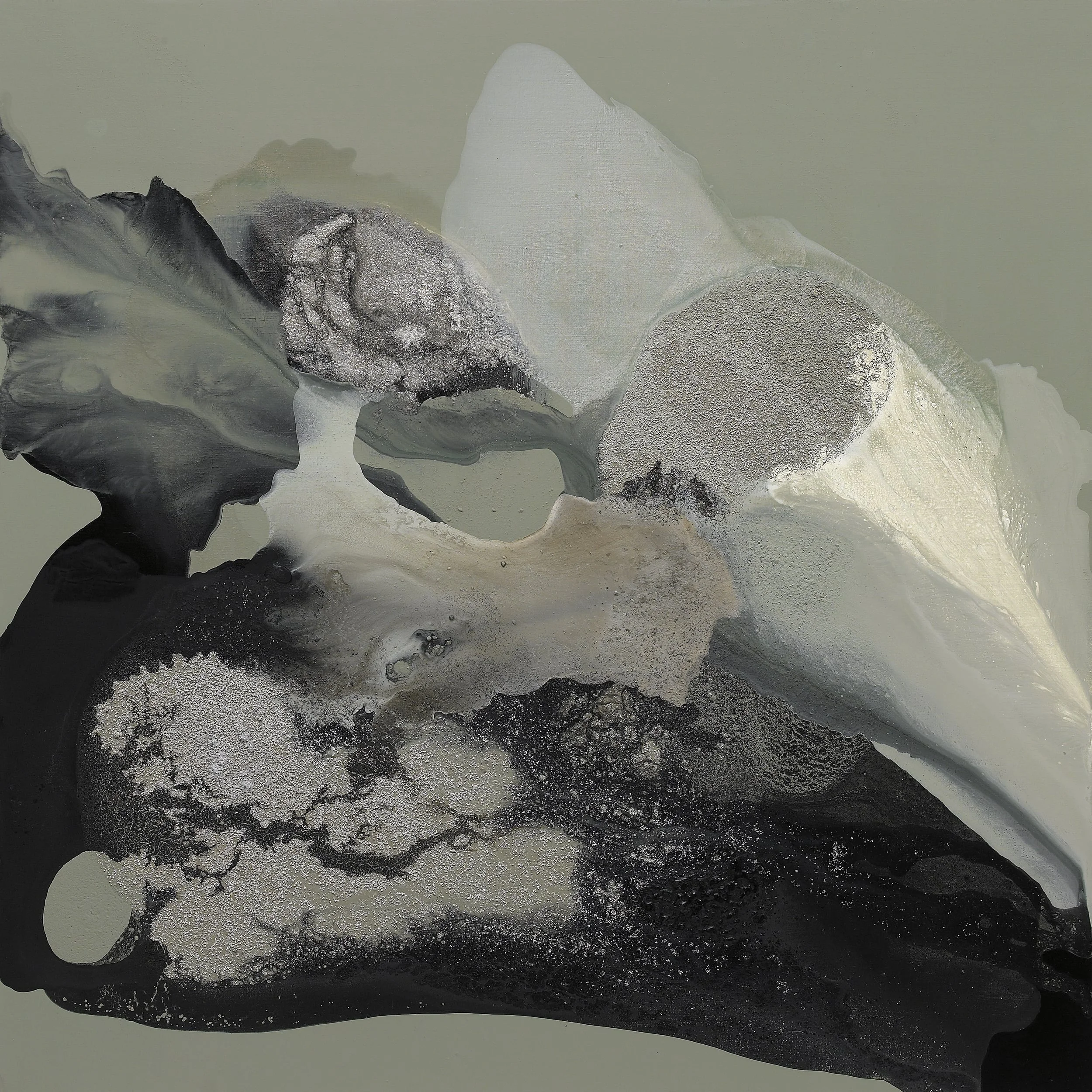 figure_01 acrylic and pumice gel on canvas 130 cm X 130 cm 2014