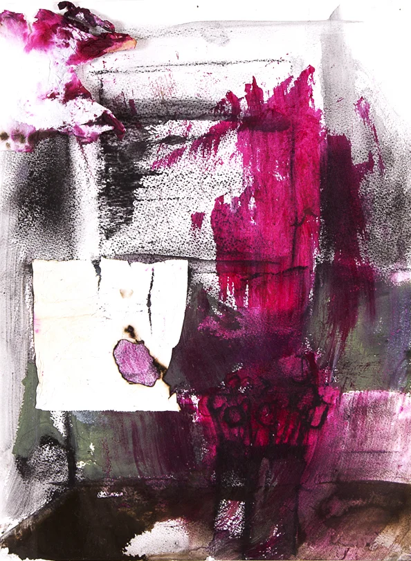 box_07 acrylic and collage on paper 20 cm X 30.5 cm 2014
