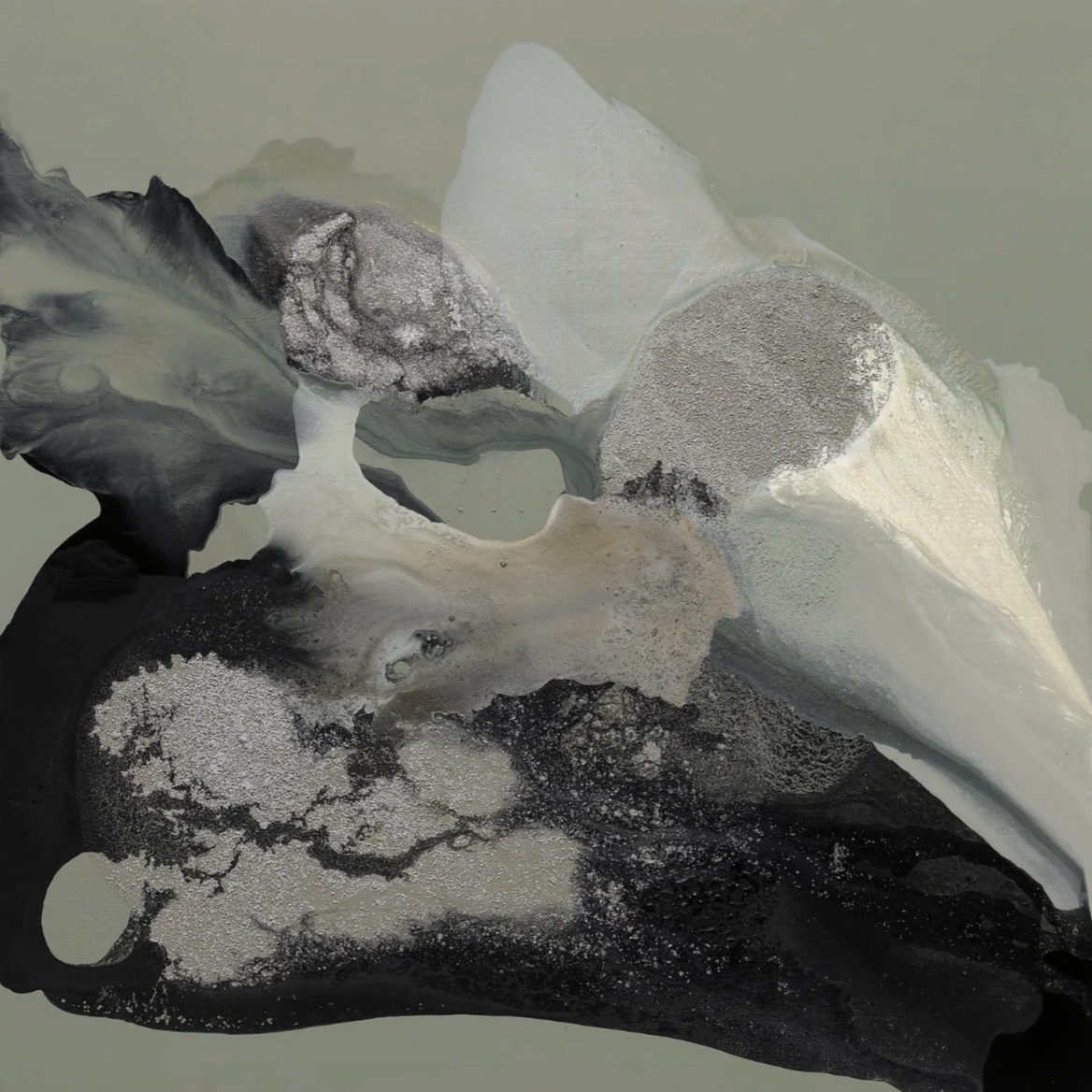 Figure_01, Acrylic and pumice gel on canvas, 130 X 130 cm, 2014