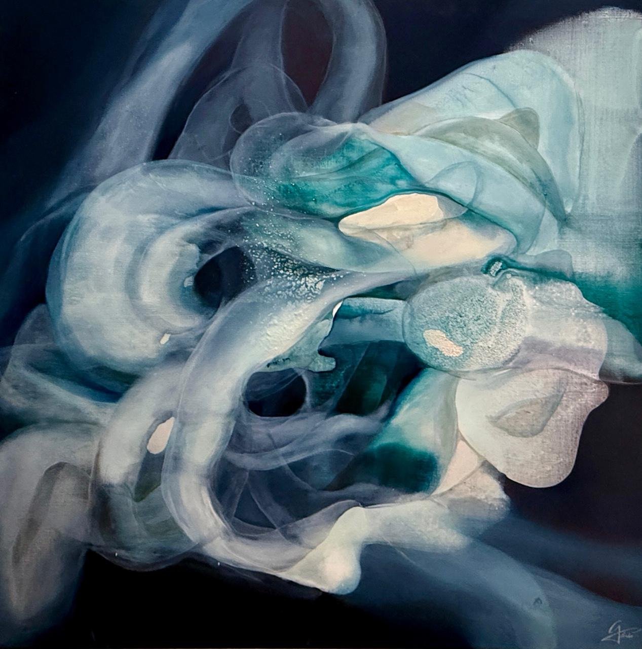 Entanglement_01, Oil on canvas, 112 X 112 cm, 2016