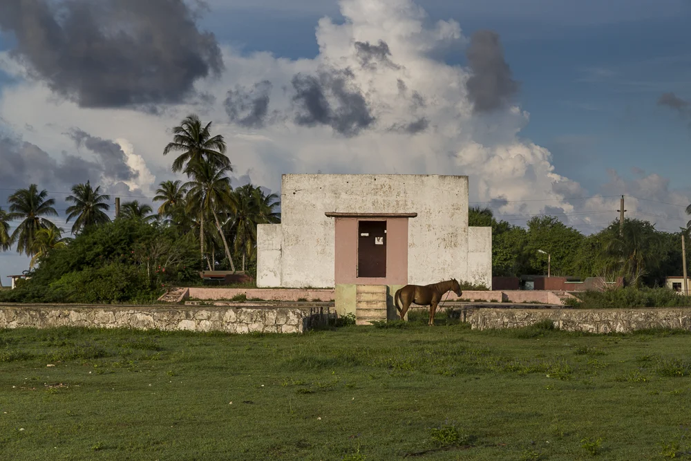 Abandoned cinema from the previous resort