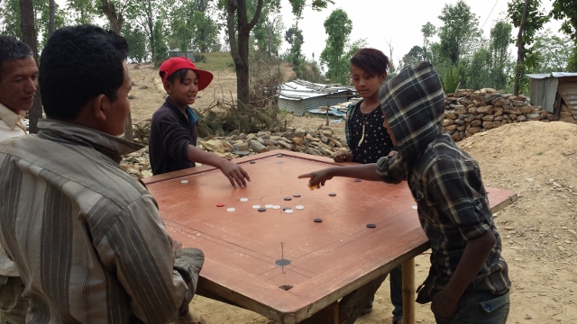 A pretty worn out Carrom board, keeps the villagers entertained for hours. I remember playing with my grandpa in Fiji.
