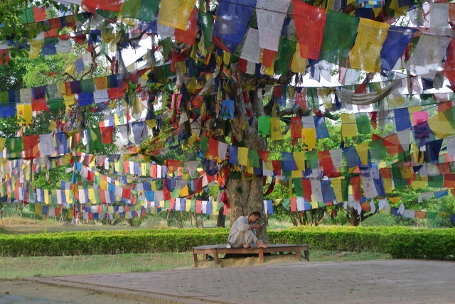 Outside Mayadevi Temple in Lumbini, Nepal