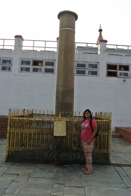 One of the 19 surviving pillars built by Emperor Ashoka throughout South Asia, this one was placed when he visited Lumbini in 245 B.C. 