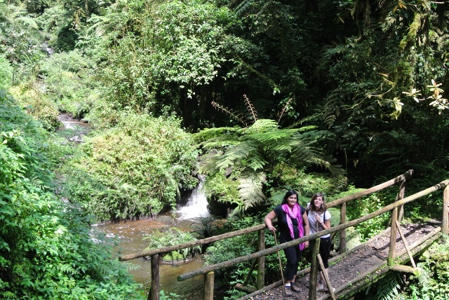 Sheila and I halfway thru our hike to the waterfall
