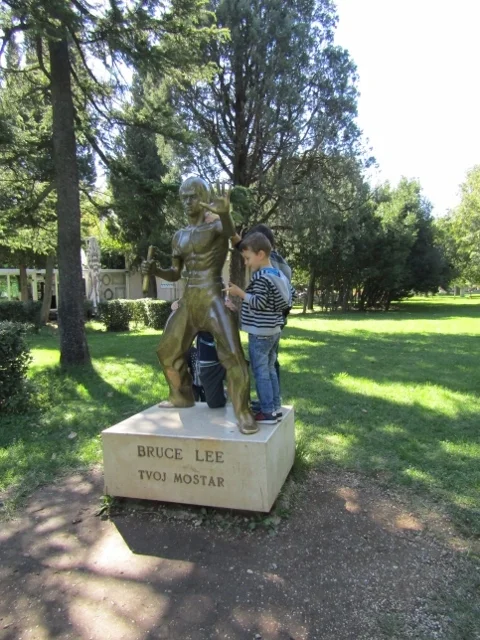 The statue is a favorite among the kids to play on